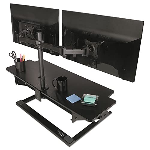 3M DUAL MONITOR MOUNT, FOR 27" MONITORS, 360 DEGREE ROTATION, +45 -  BLACK