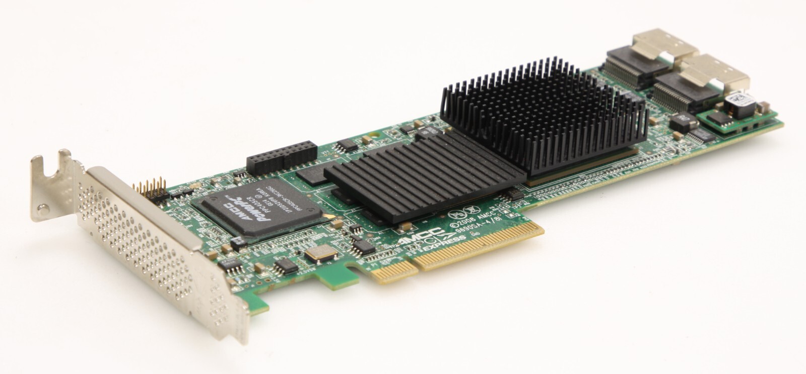 LSI AMCC PowerPC PPC405CR 9690SA-8I SAS SATA PCIe RAID Low Profile Controller.