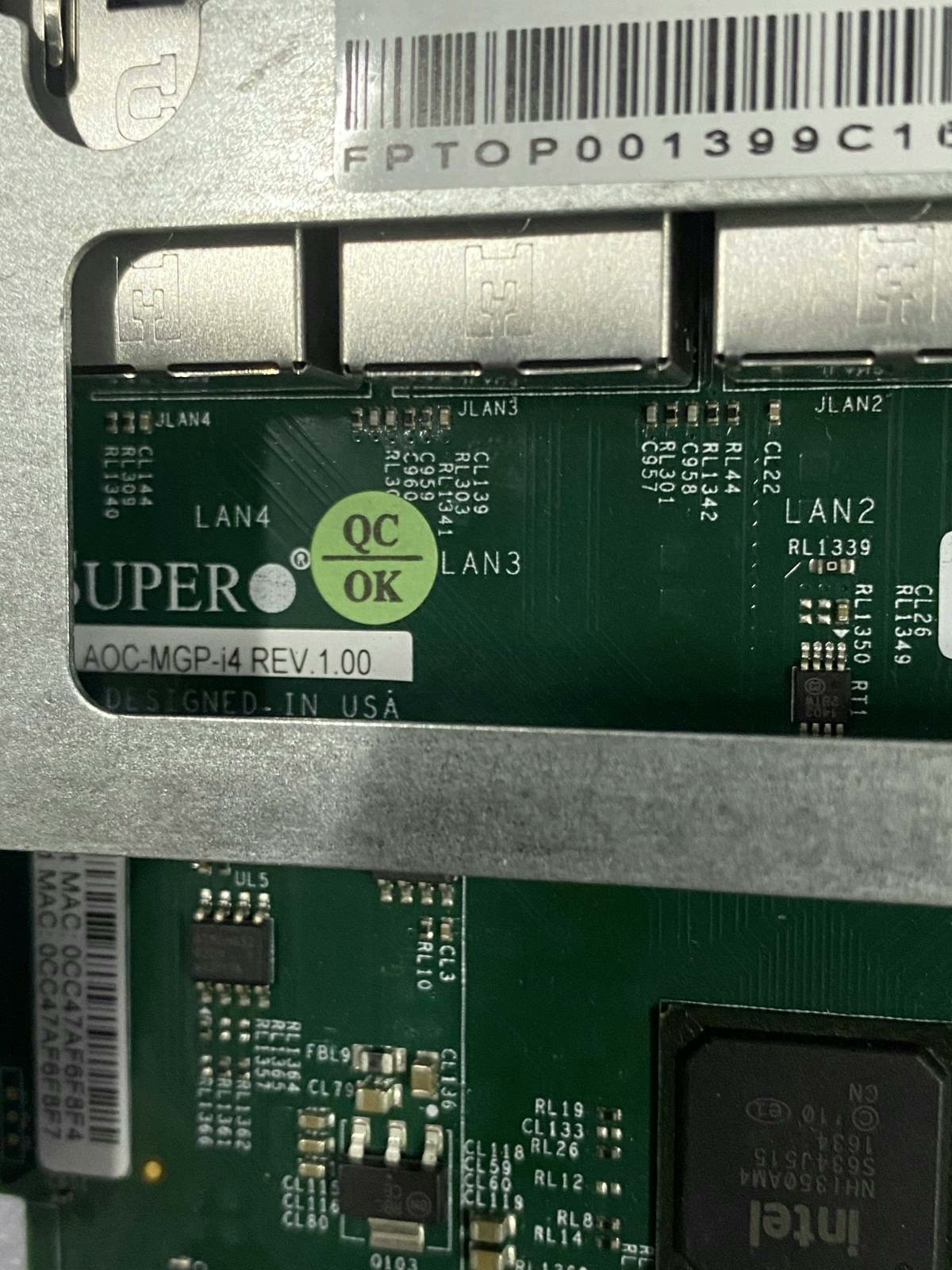 Original Supermicro AOC-MGP-I4 SIOM Quad‑Port Intel i350 GbE Network Adapter