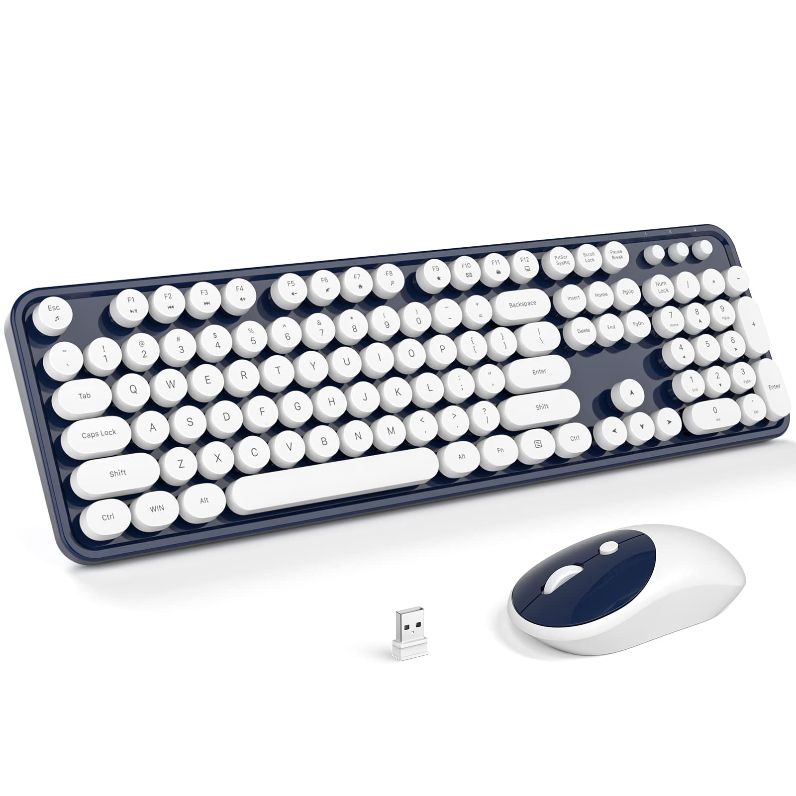 MOFII Wireless Keyboard and Mouse Combo, Computer Full Size 2.4G Plug and Play W