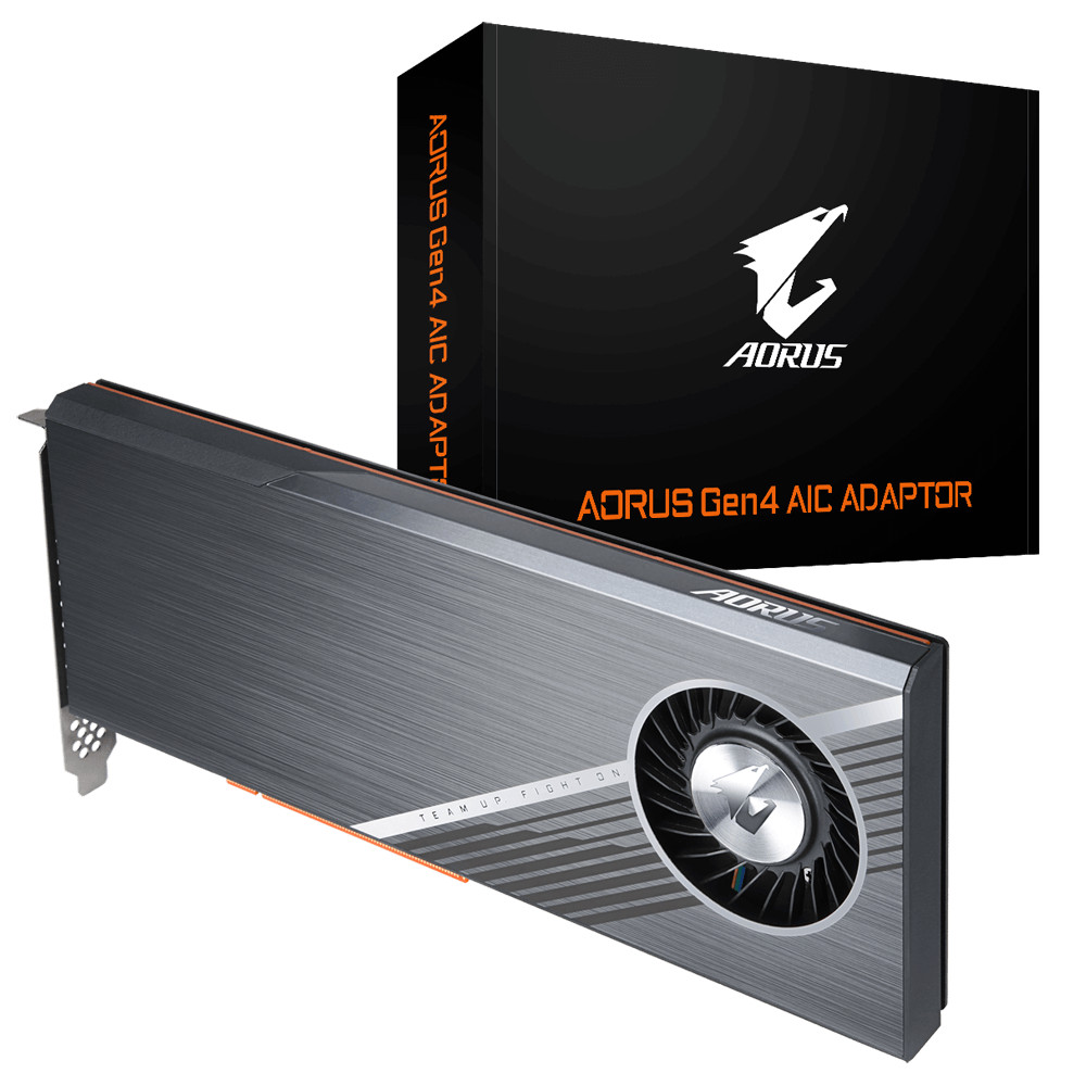 Gigabyte AORUS GC-4XM2G4 one click RAID storage Gen4 AIC ADAPTOR PCI-E x1 M.2
