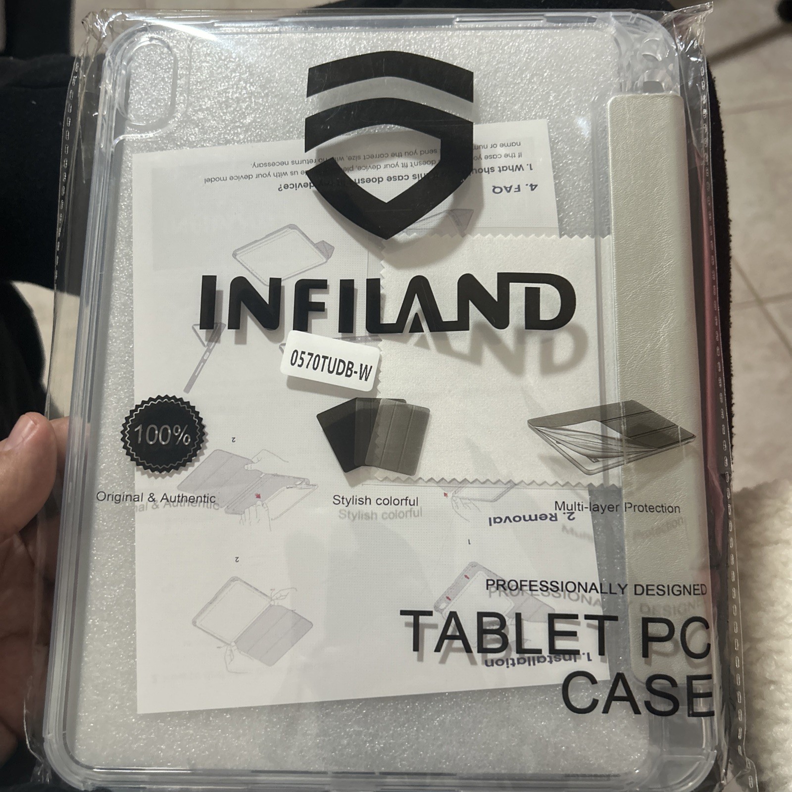 NEW INFILAND PROFESSIONALLY DESIGNED TABLET PC CASE GRAY