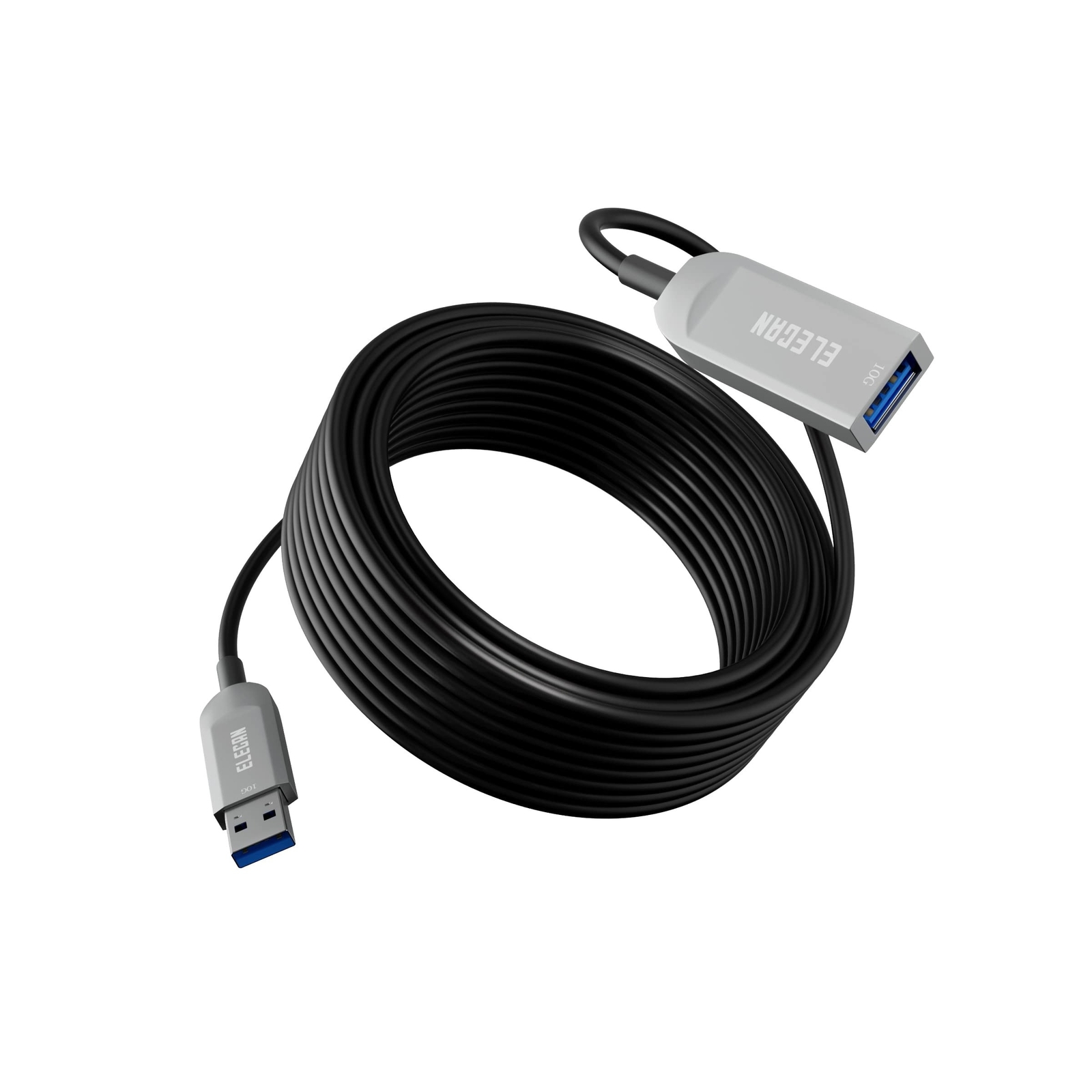 Elecan Active Optical USB 3.0 Extension Cable 50 FT Fiber Optic Type A Male t...