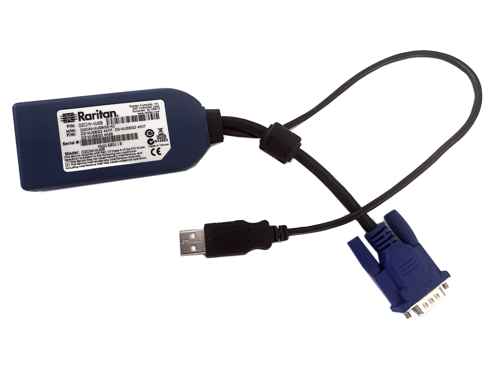 1 PC NEW Raritan D2CIM-VUSB Dominion KX USB KVM Switch Virtual Media CIM Modules