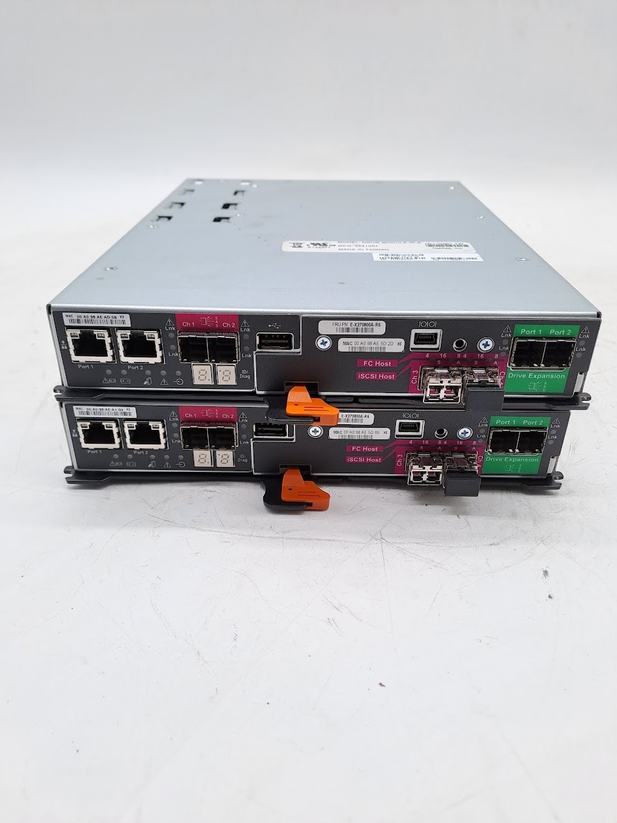 LOT OF 2 NetApp E-X270800A-R6 E2700A 4 PORT 12GB SAS3 110-00392 8GB Controller
