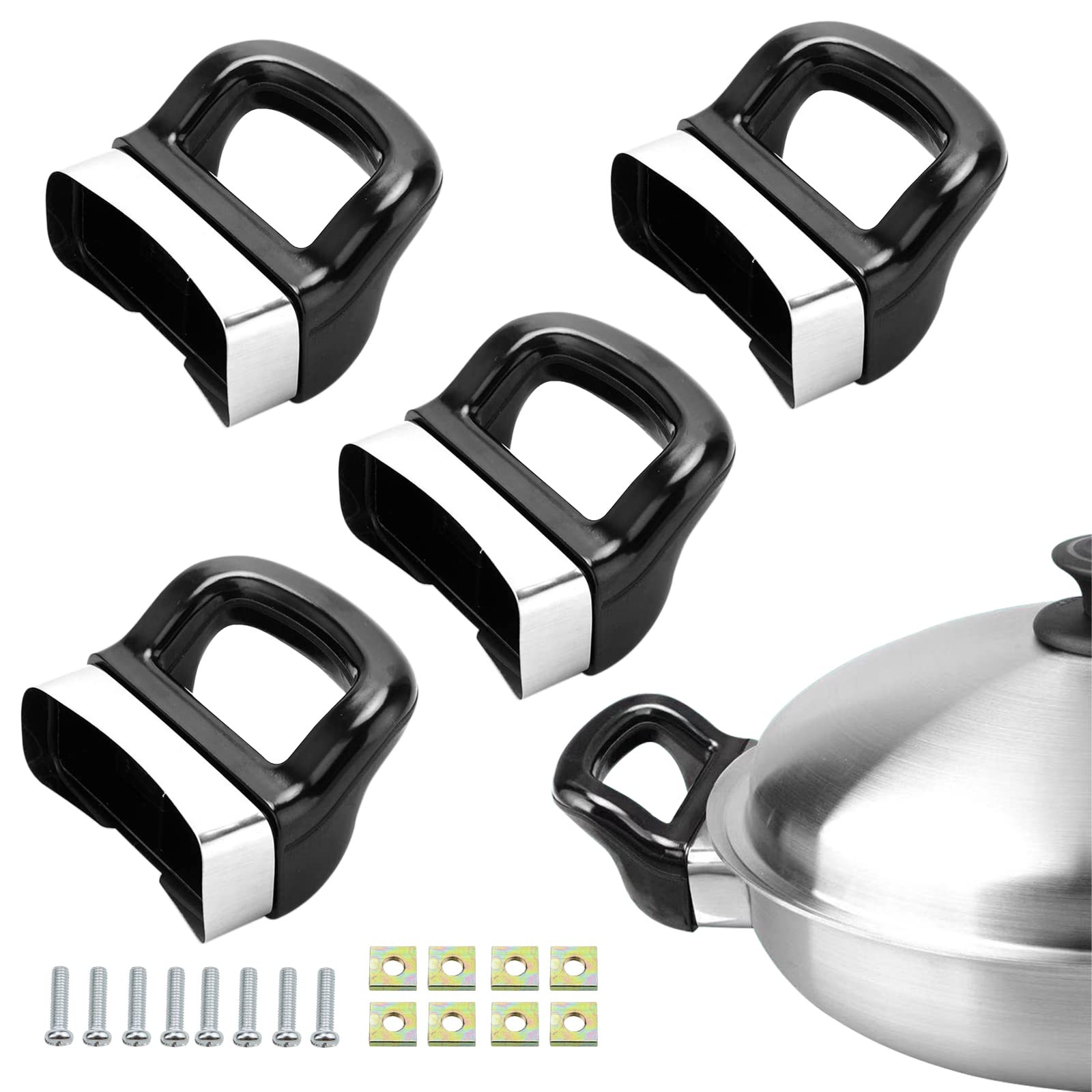 4 Pack Metal Pressure Pan Handle - Side Ear for Cooker, Steamer, Sauce Pot - ...