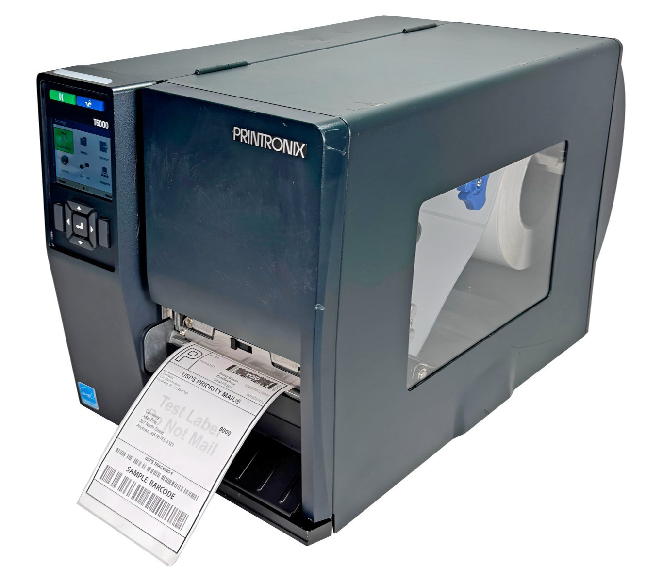 Printronix T6000 T6304 Thermal Transfer Label Printer 300 dpi LAN USB Serial