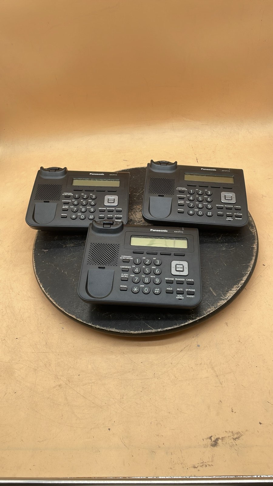 Panasonic KX-UT113-B VoIP SIP Phone Base Unit Only No Handset Black Lot of 3