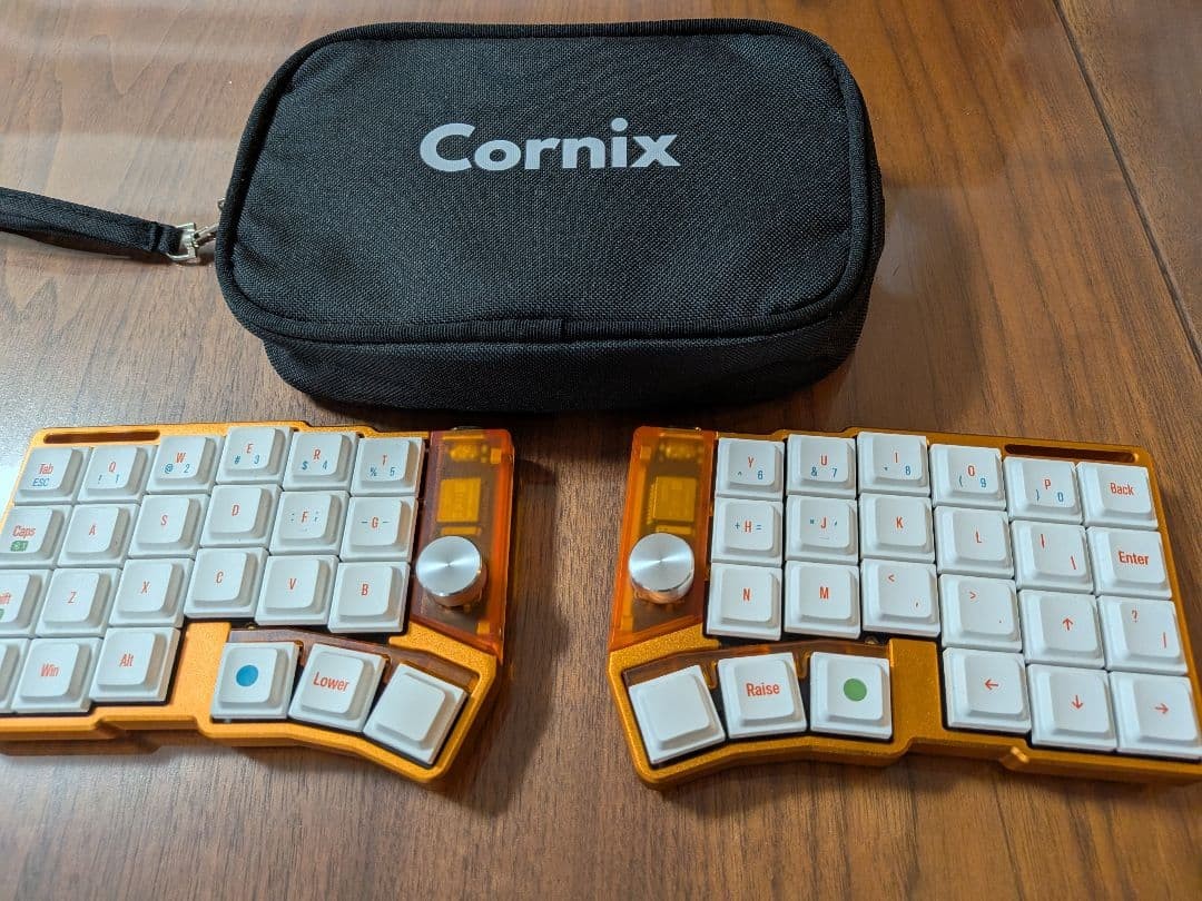 Cornix Jezail Funder Cornix Compact Orange Keyboard with Volume Knob and Case