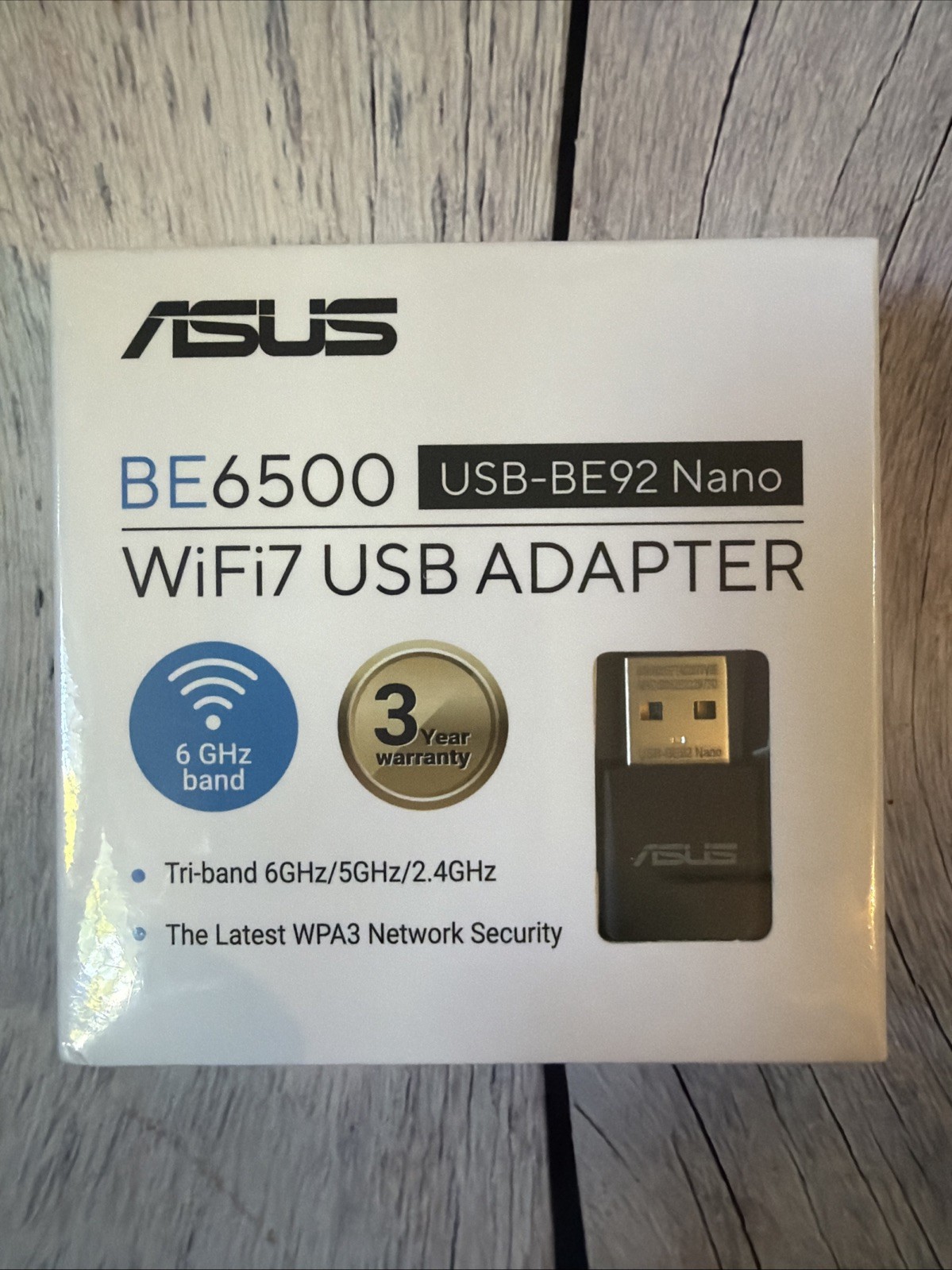 ASUS BE6500 USB-BE92 Nano WiFi7 USB Adapter NIB