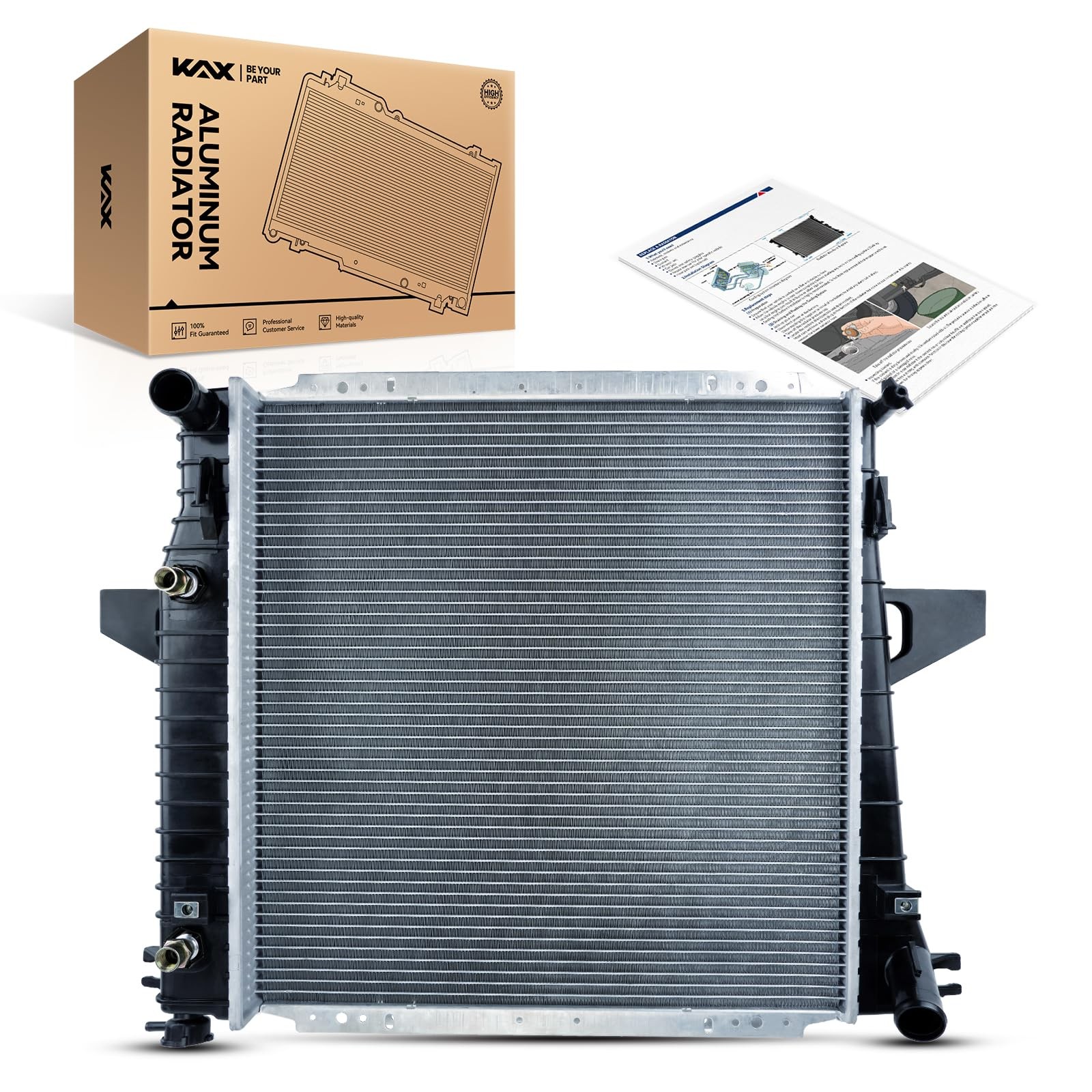 KAX CU2172 Engine Radiator, Compatible with 1998-2001 B2500, Ranger 2.5L