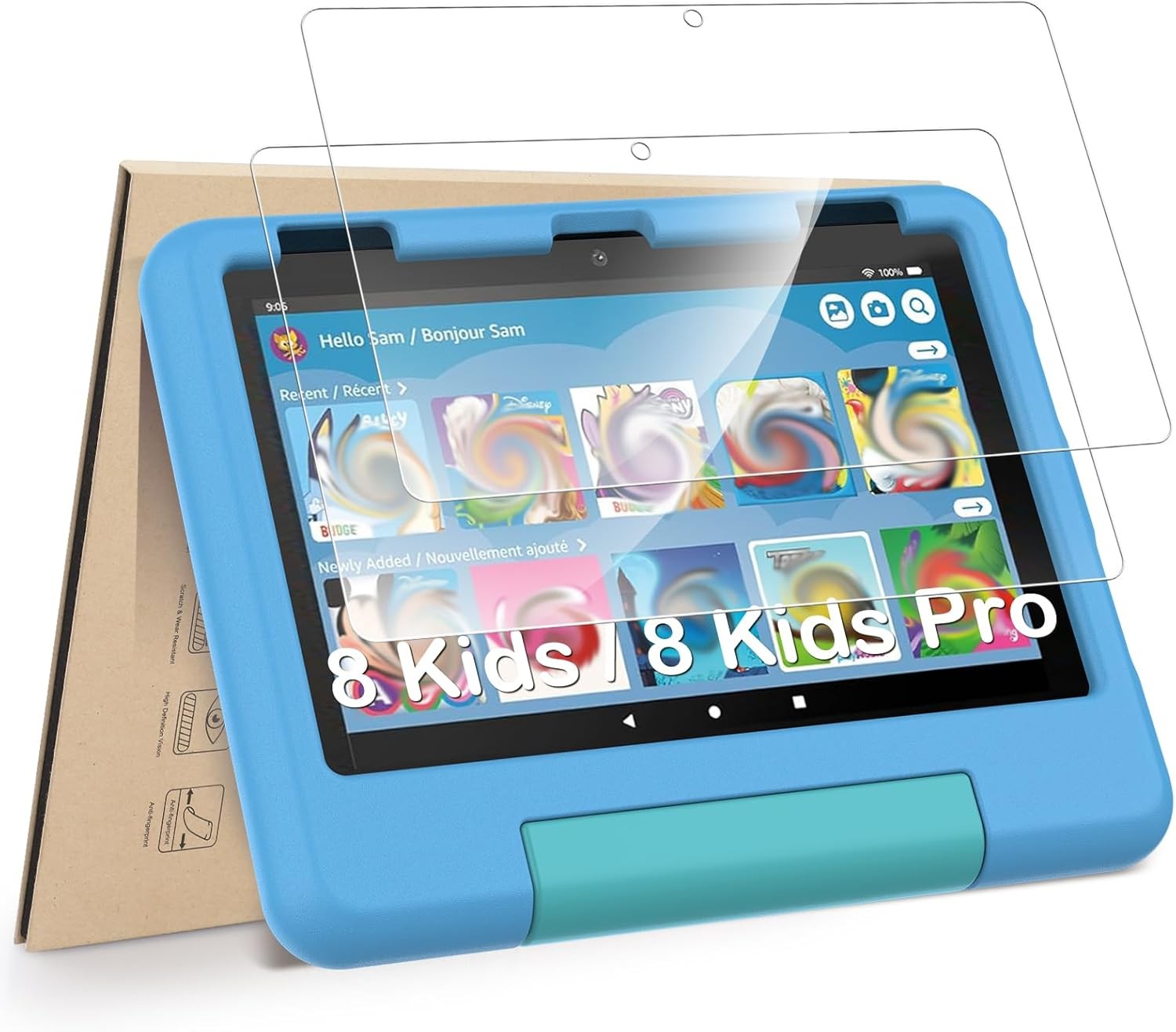 2-Pack Screen Protectors for 8 Kids/8 Kids Pro Tablet 8" (2024/2022/2020), Tempe