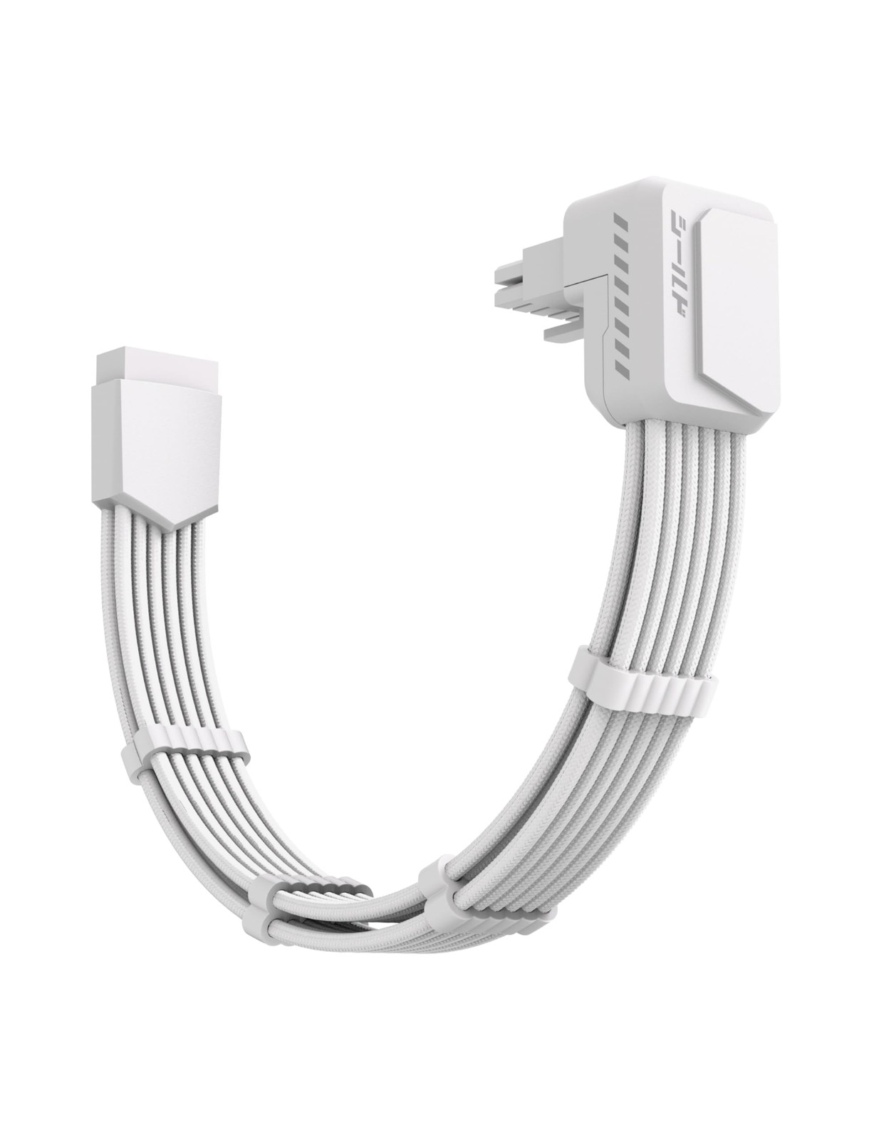 White Shield PCIe 5.1 12V2x6 90 Degree GPU Extension Cable 12VHPWR Adapter