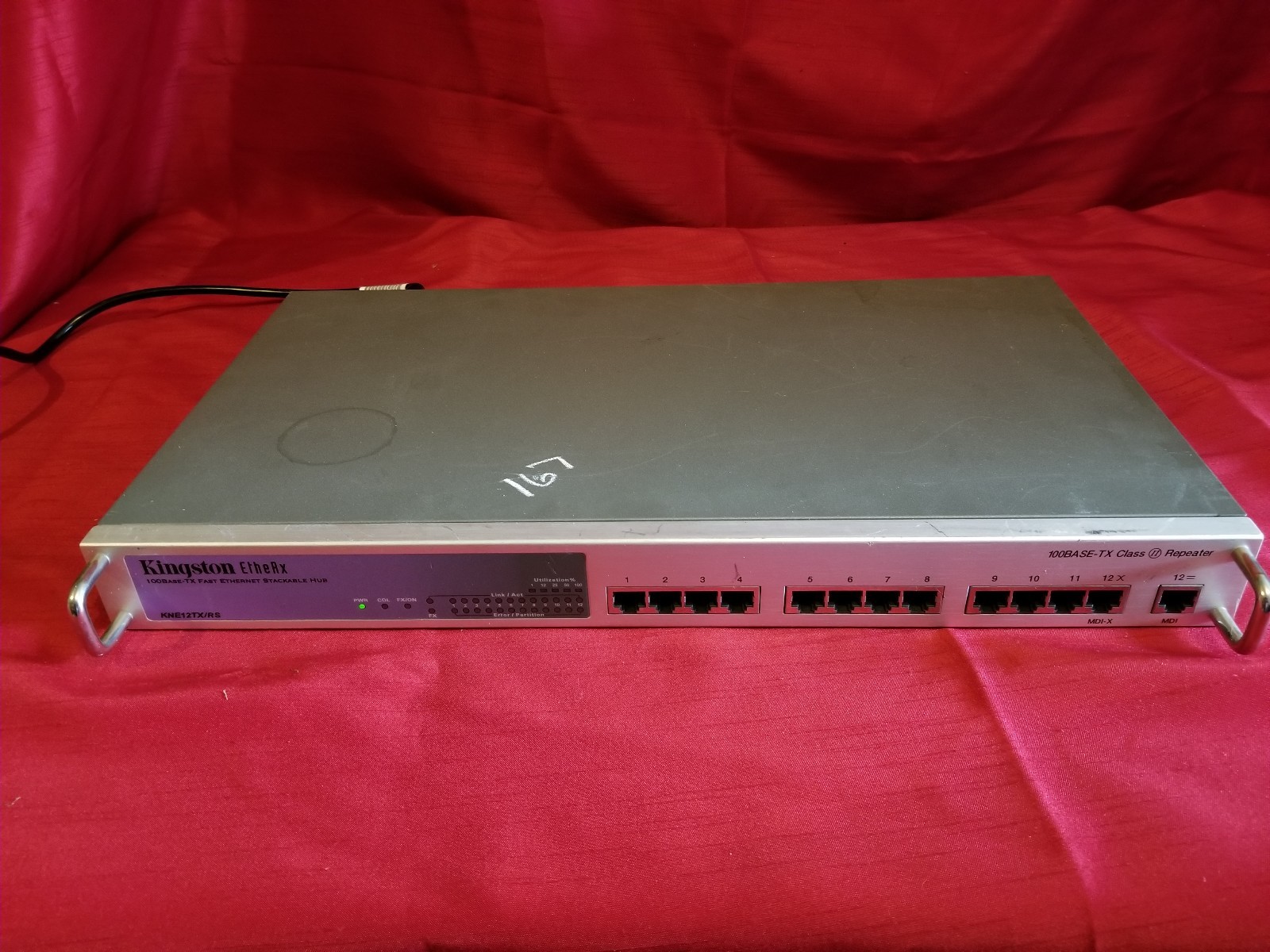 Kingston EtheRx KNE12TX/RS 100 Base TX Class II Repeater 12 Ports External Hub 