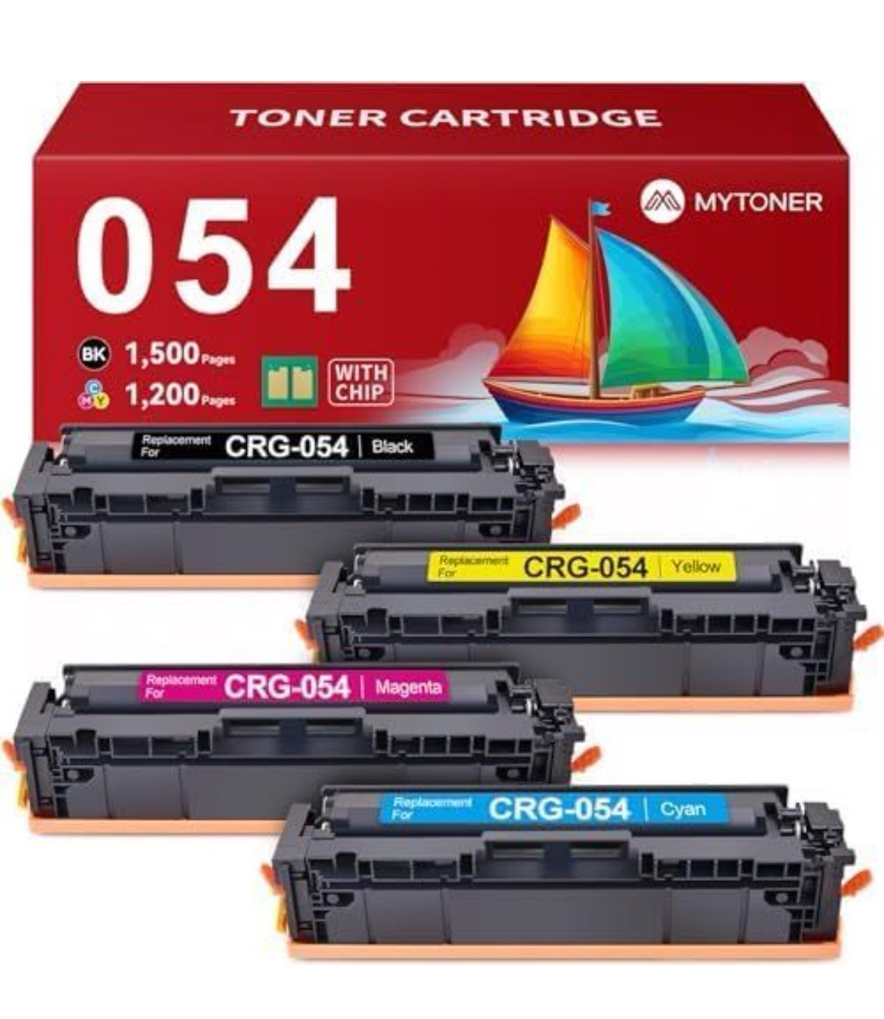 MYTONER 054 Toner Cartridge Set Replacement for Canon 054 054H