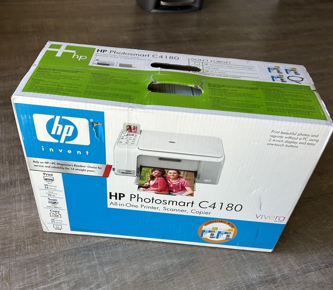 HP Photosmart C4180 All-in-One Printer Scanner Copier NEW Factory Sealed Q8110A