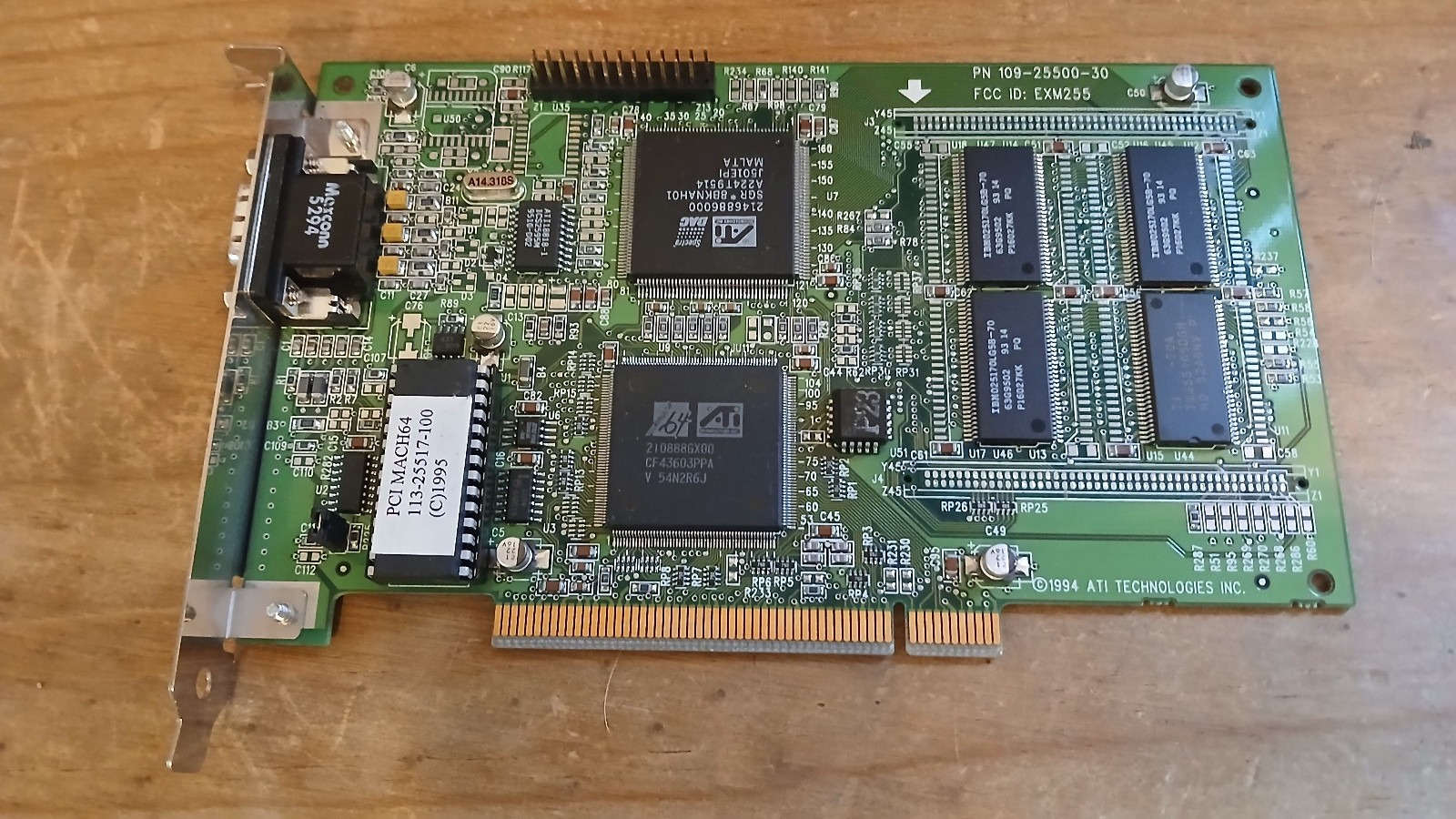 ATI Mach64 Graphics Expression 1994 Legacy PCI Video Card 109-25500-30 Untested