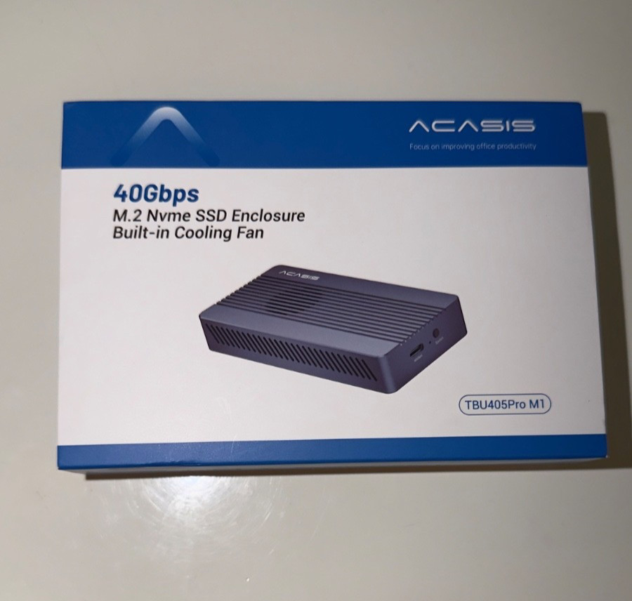 ACASIS 40Gbps M.2 NVMe SSD Enclosure with Cooling Fan, TBU 405 Pro for M1 M2 ...