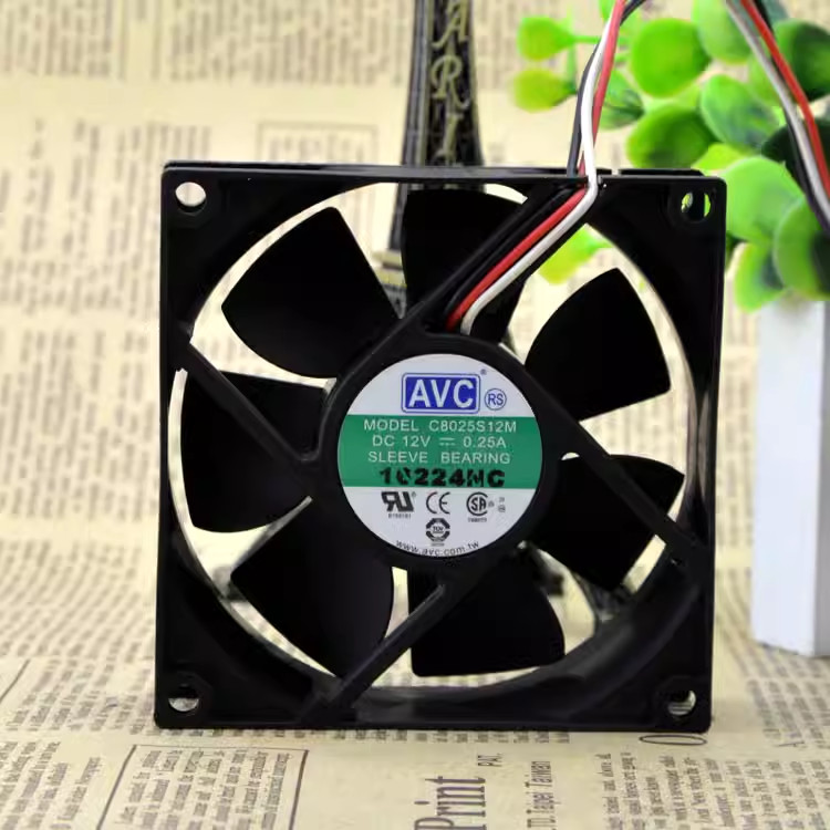 1PCS AVC C8025S12M Computer Cooling Case Fan Desktop DC 12V-0.25A Sleeve Bearing
