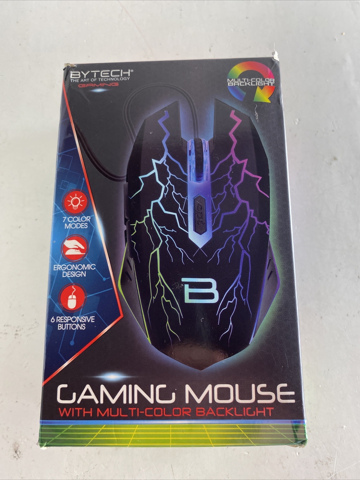 Bytech Multi-Color Backlight Gaming Mouse With 6 Buttons 7 LED Colors