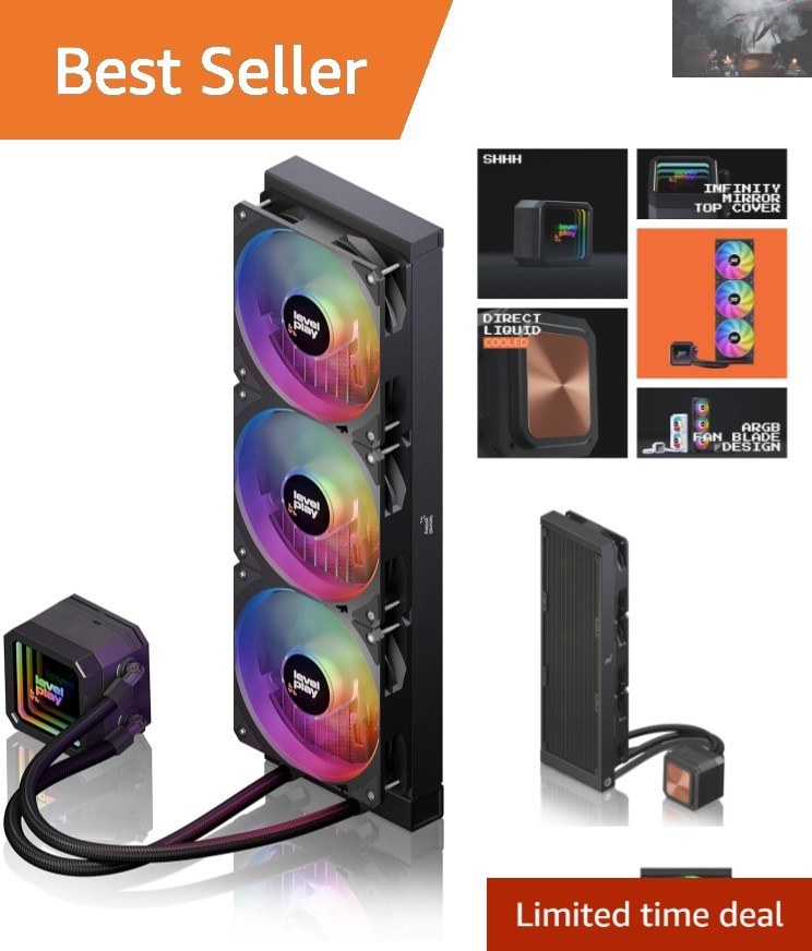Ultimate 360mm AIO Liquid Cooler - AMD & Intel Compatible with ARGB Features