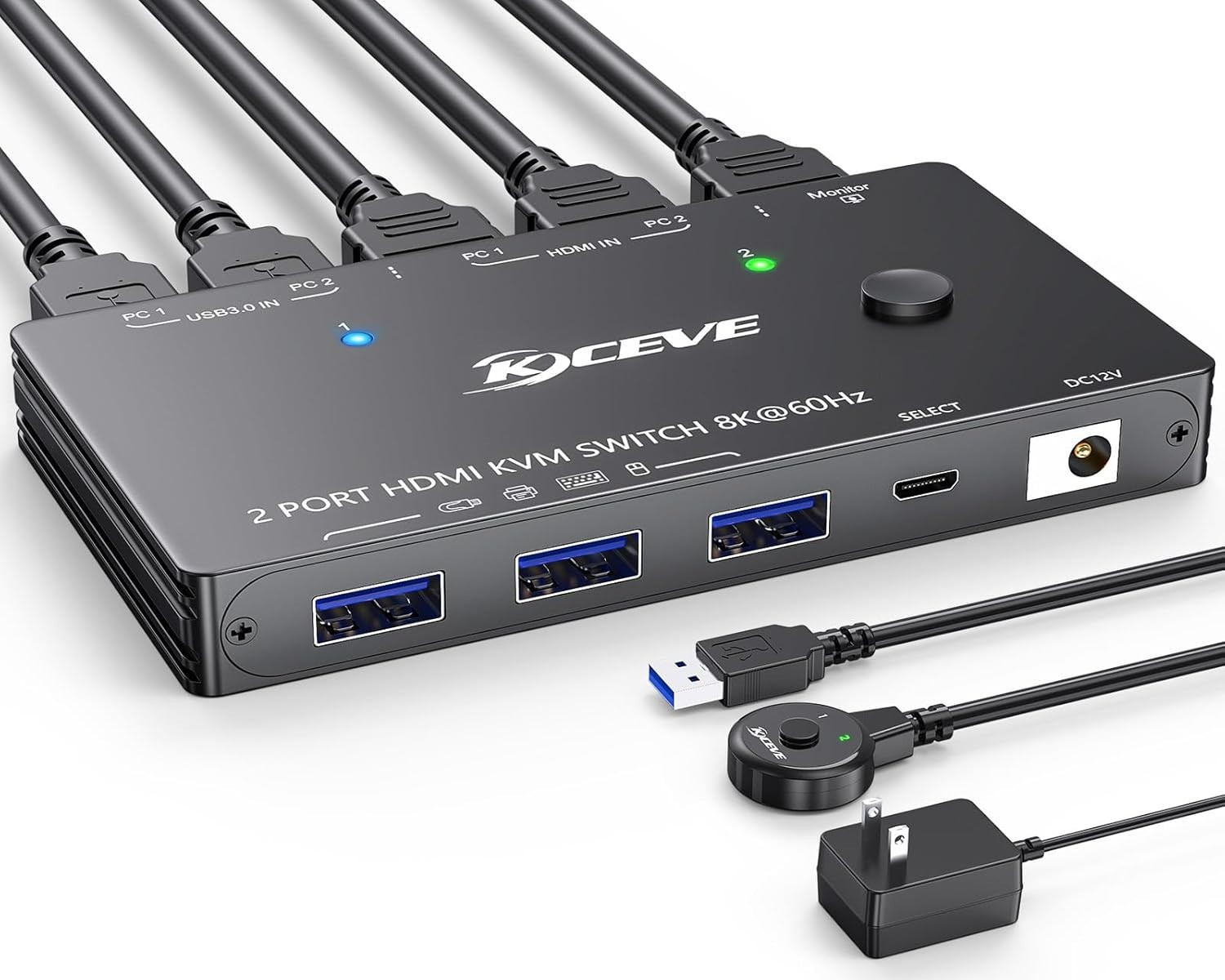 8K KVM Switch HDMI 4K@120Hz，K CEVE KVM Switch