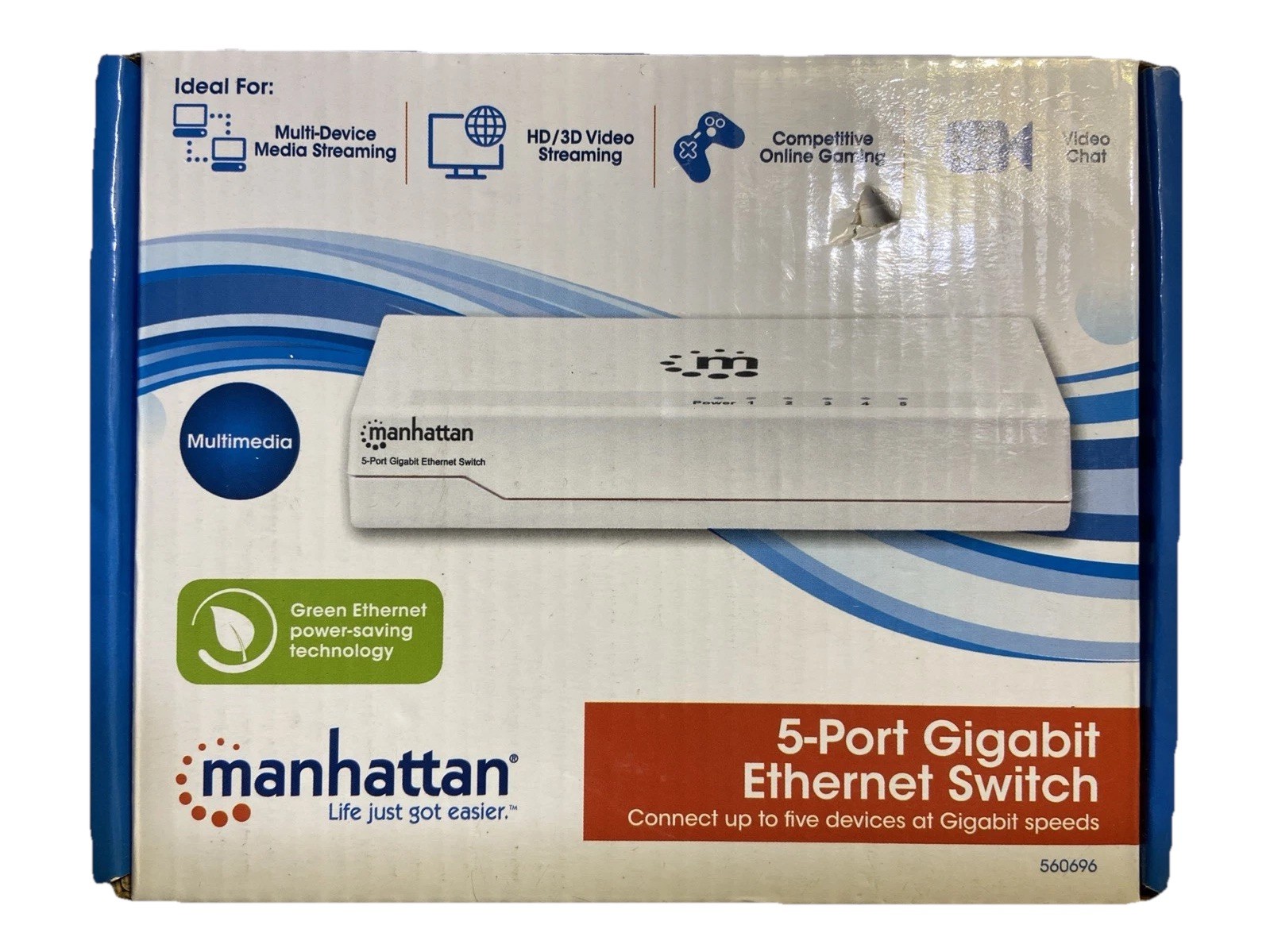 Switch Gigabit Ethernet 5 Port 10/100/1000Mbps RJ45 560696