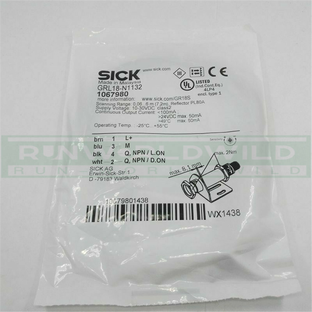 1PCS new For SICK photoelectric switch sensor GRL18-N1132 Replacement