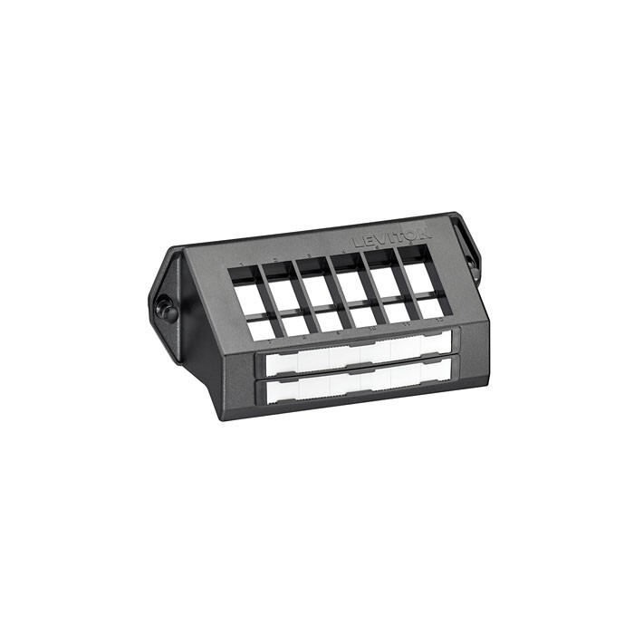 Leviton 47600-QPB Quickport Mounting Bracket Accepts 12-Port connectors