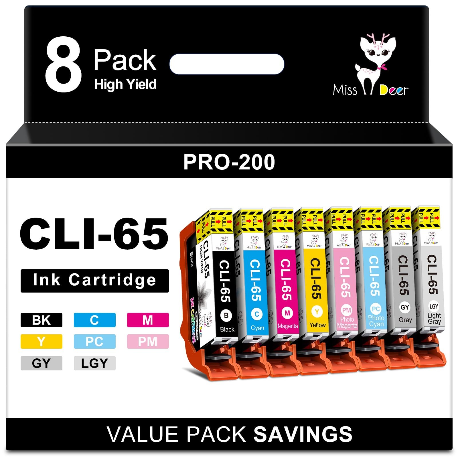 CLI-65 Ink Cartridges High Yield for Canon 65 Ink
