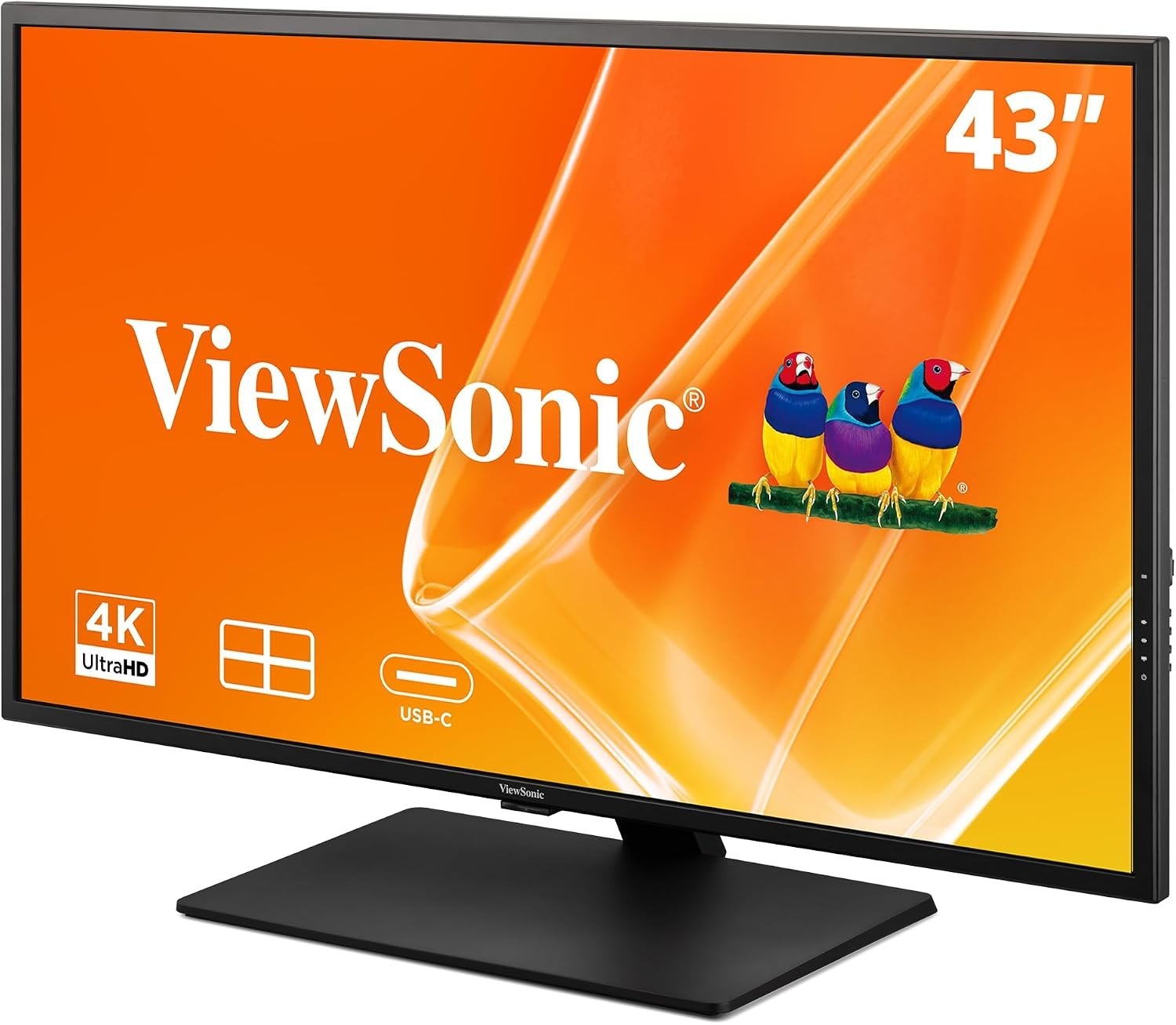 ViewSonic - VX4381U-4K - 4K UHD Monitor, HDR10 USB C HDMI 2.1 43 in. - Black