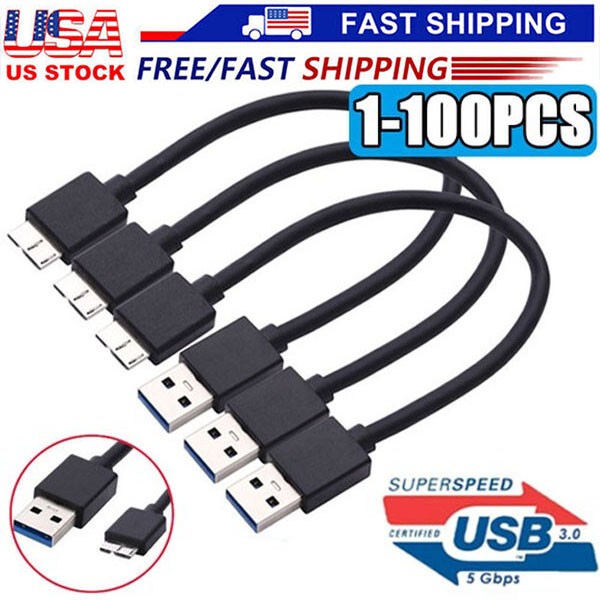 Micro USB 3.0 Cable High Speed Data SYNC For HDD External Hard Drive LOT