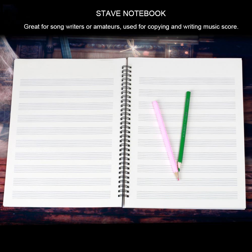 50 Pages Musical Notation Staff Notebook Music Manuscript Writing Paper