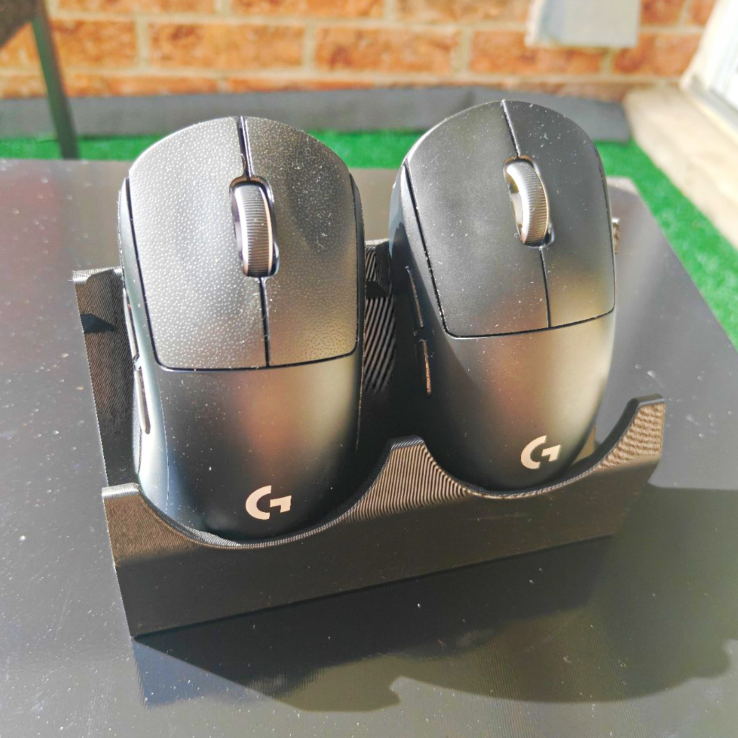 Desktop Dual PC Mouse Stand Holder