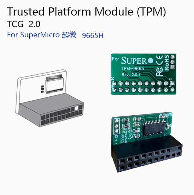 Supermicro X10 AOM-TPM-9665H TPM 2.0 Security Trusted Platform