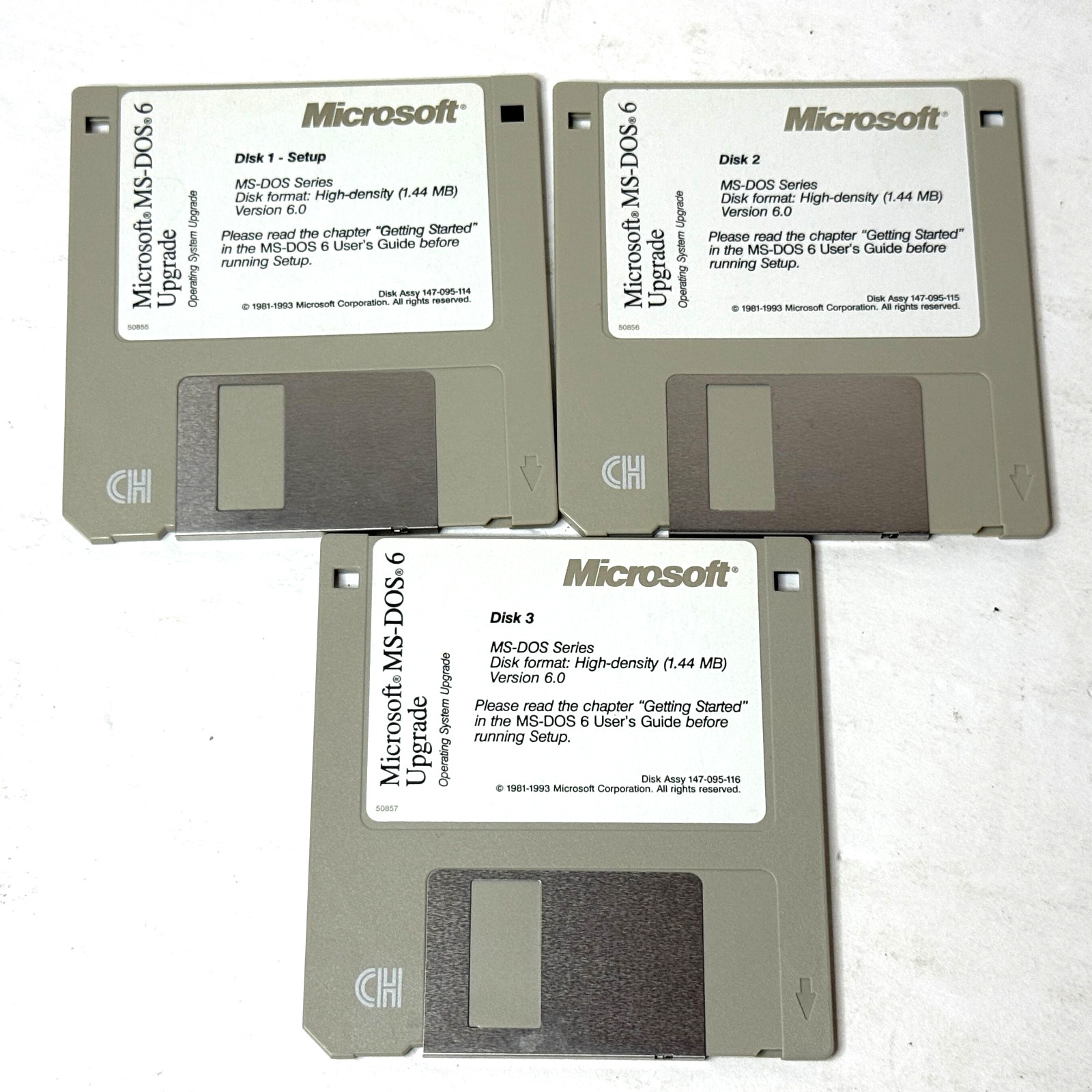 Microsoft MS-DOS 6 Operating System Upgrade ©1993 3.5" Floppy Vintage Software