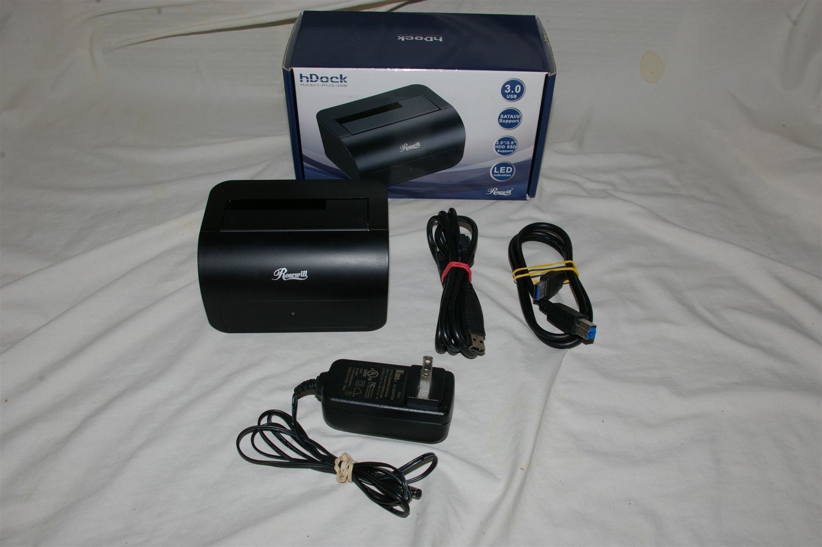 Rosewill RX303-PU3 2.5" & 3.5" USB 3.0 SATA Hard Drive Docking Station TESTED