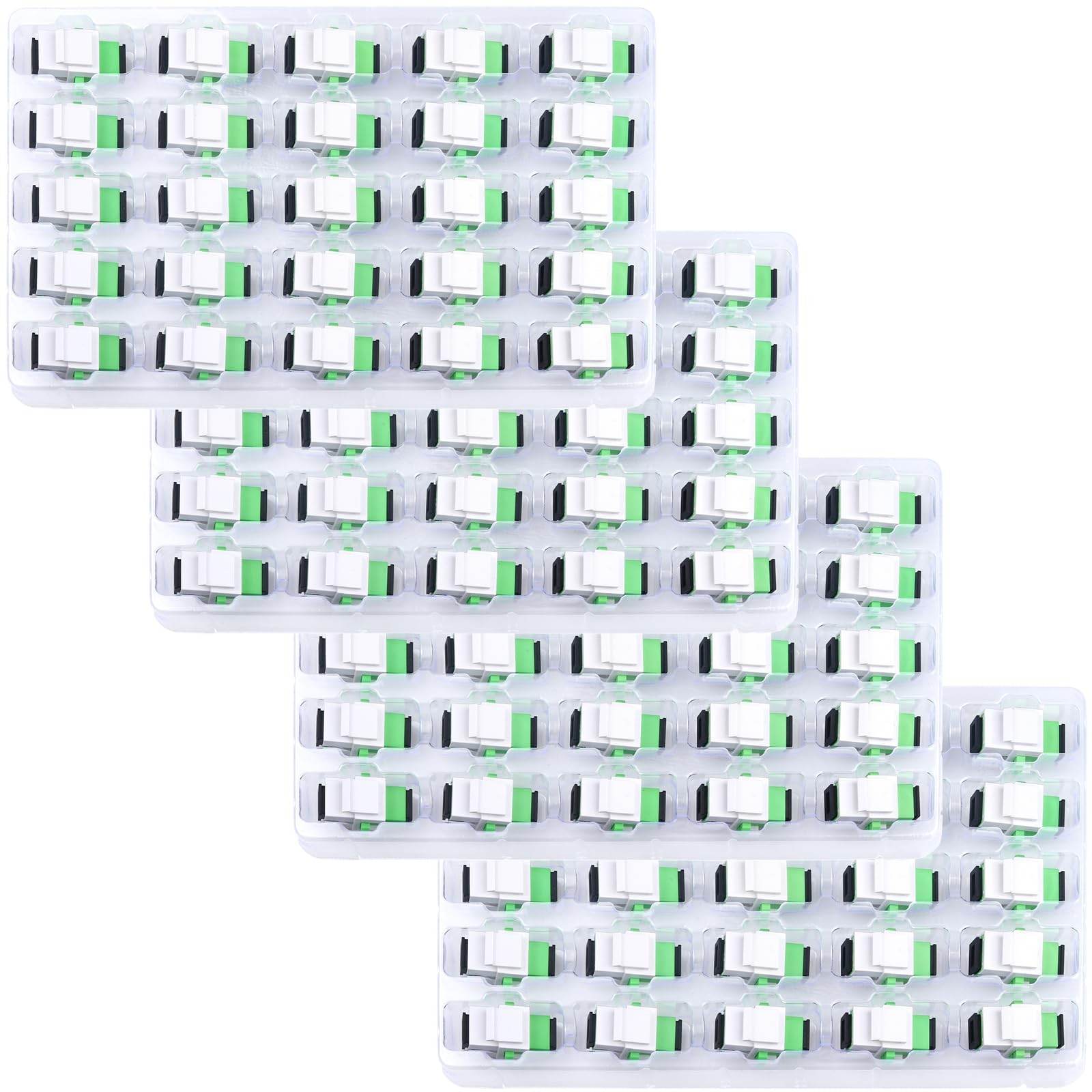 Duogalia 100-Pack Sc/Apc Fiber Optic Coupler Keystone Jack Modular Patch Panels
