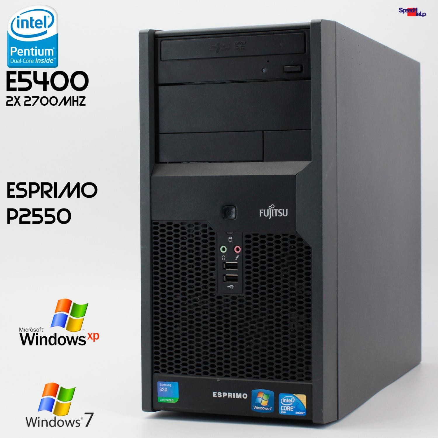 PC COMPUTER FUJITSU ESPRIMO P2550 D2950 NVIDIA GEFORCE 7100 RS-232 WINDOWS XP