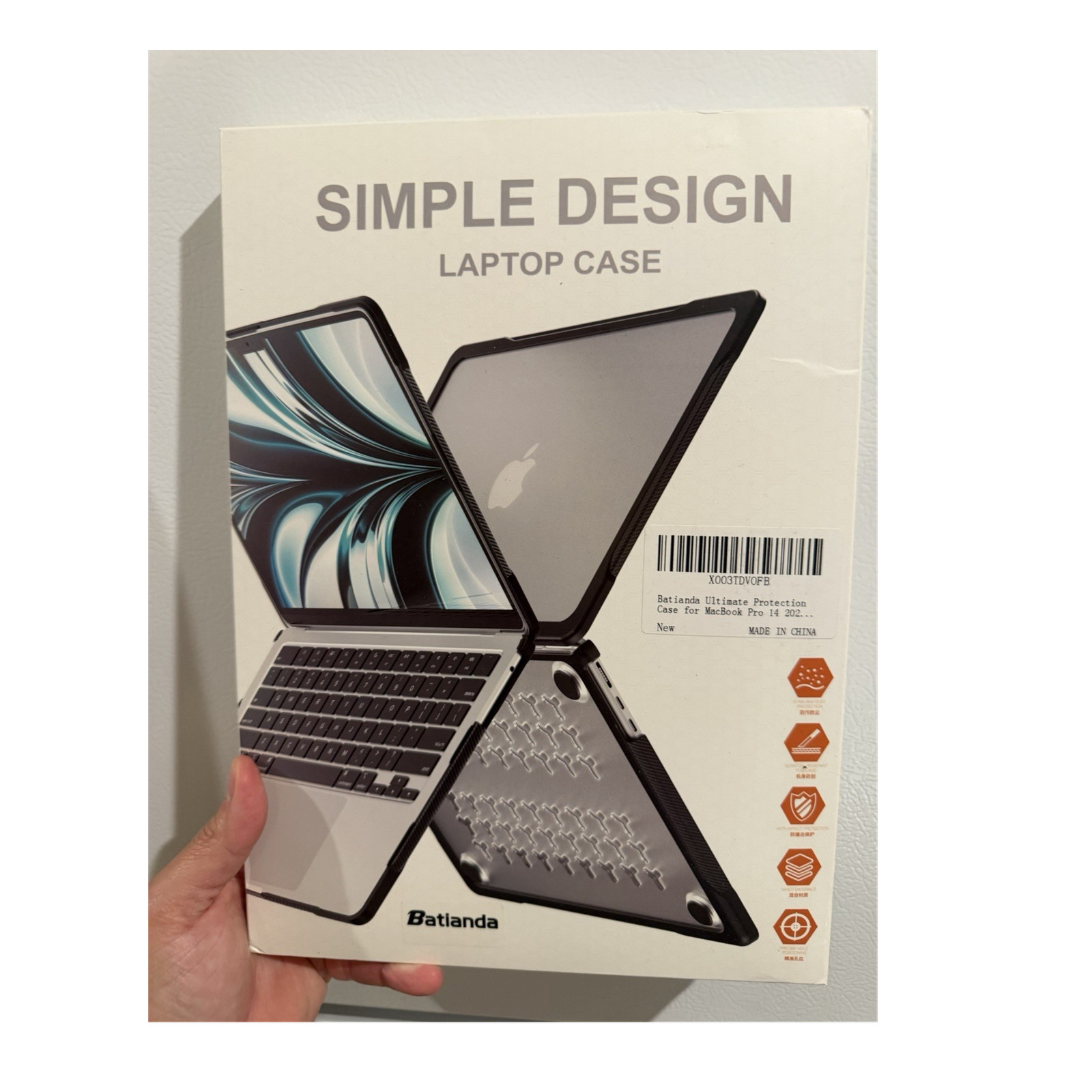 Batianda Ultimate Protection Shell Case for MacBook Pro 14 Black
