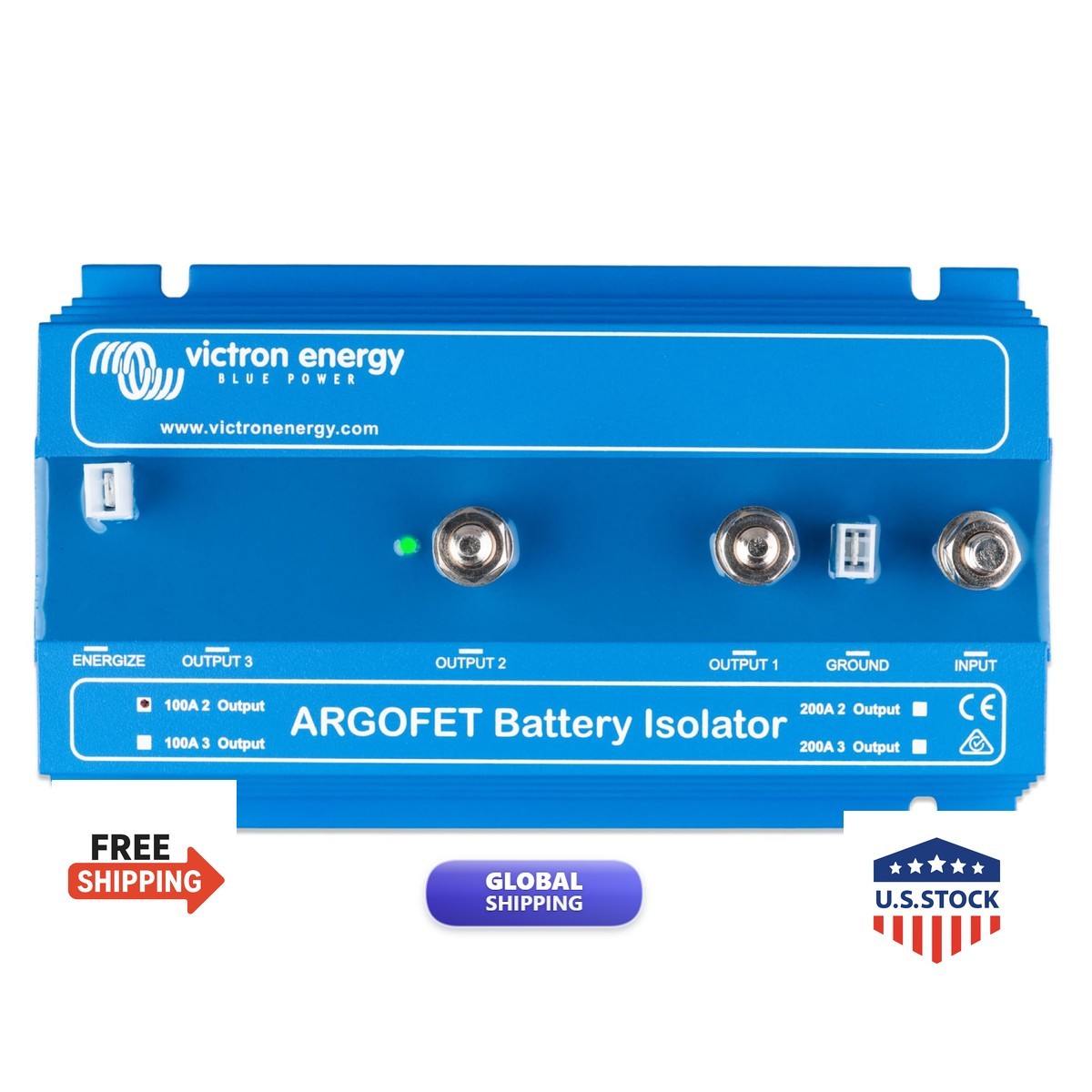 Victron Energy Argofet Battery Isolators 100-2AC (2 Batteries 100 Amp)