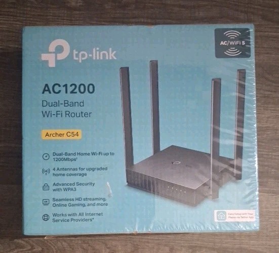 NEW  TP-LINK AC1200 DUAL BAND WIFI ROUTER WIFI 5 ARCHER C54 NEW 