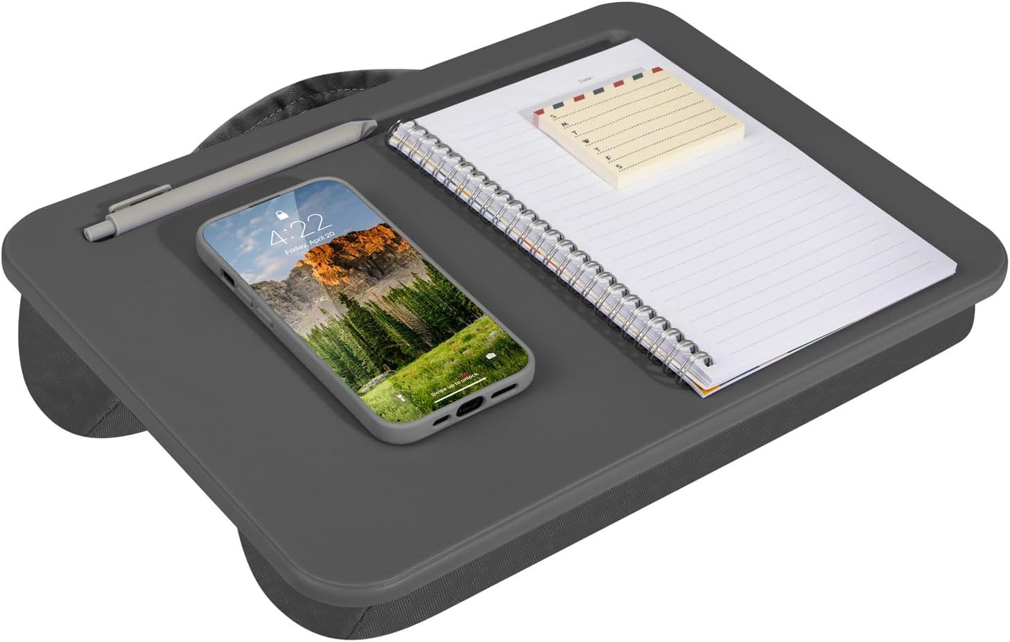 Compact Lap Desk – Charcoal, Fits 14" Laptops