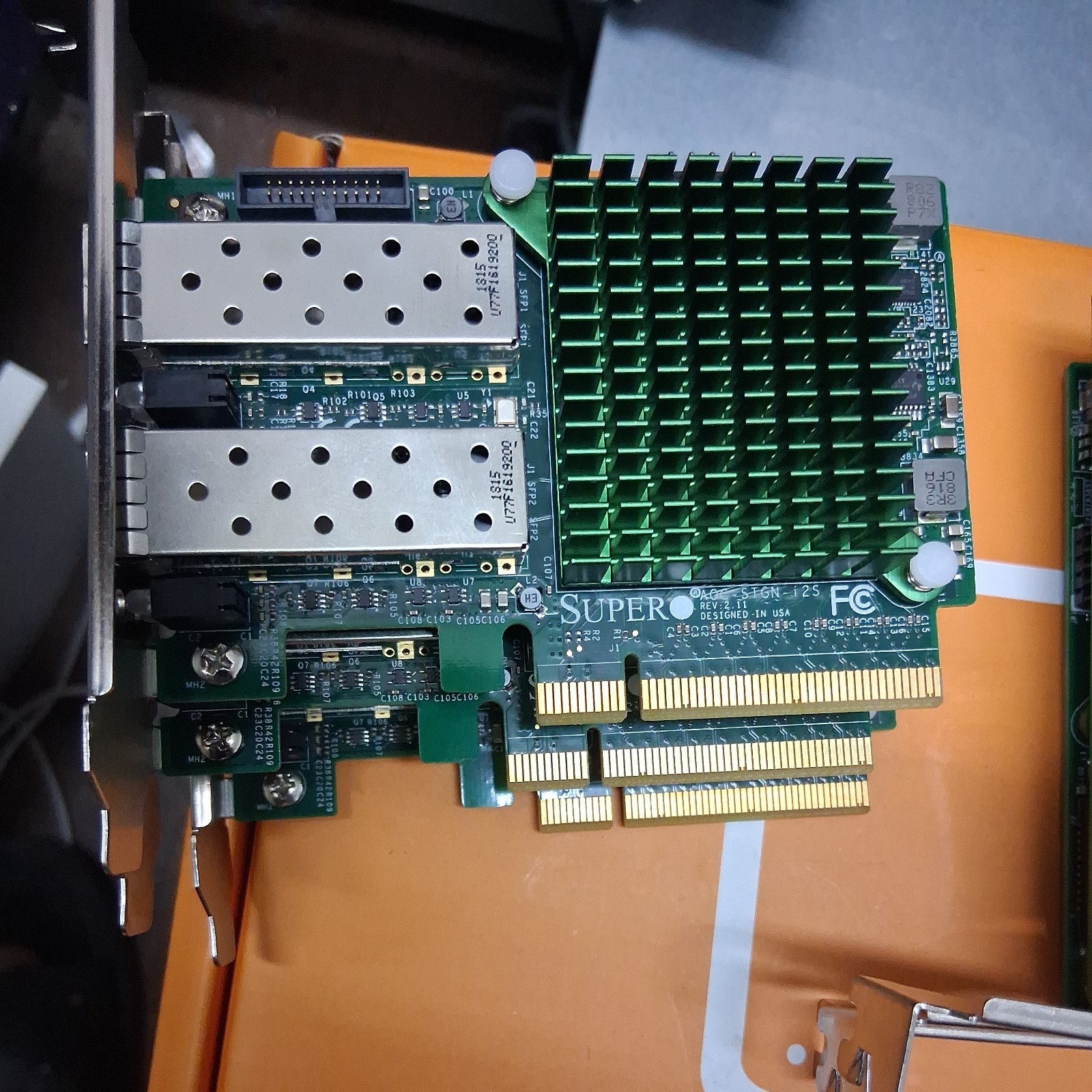 LOT OF 3 Supermicro AOC-STGN-I2S Dual Port 10G SFP+ Intel 82599 Card Low Profile