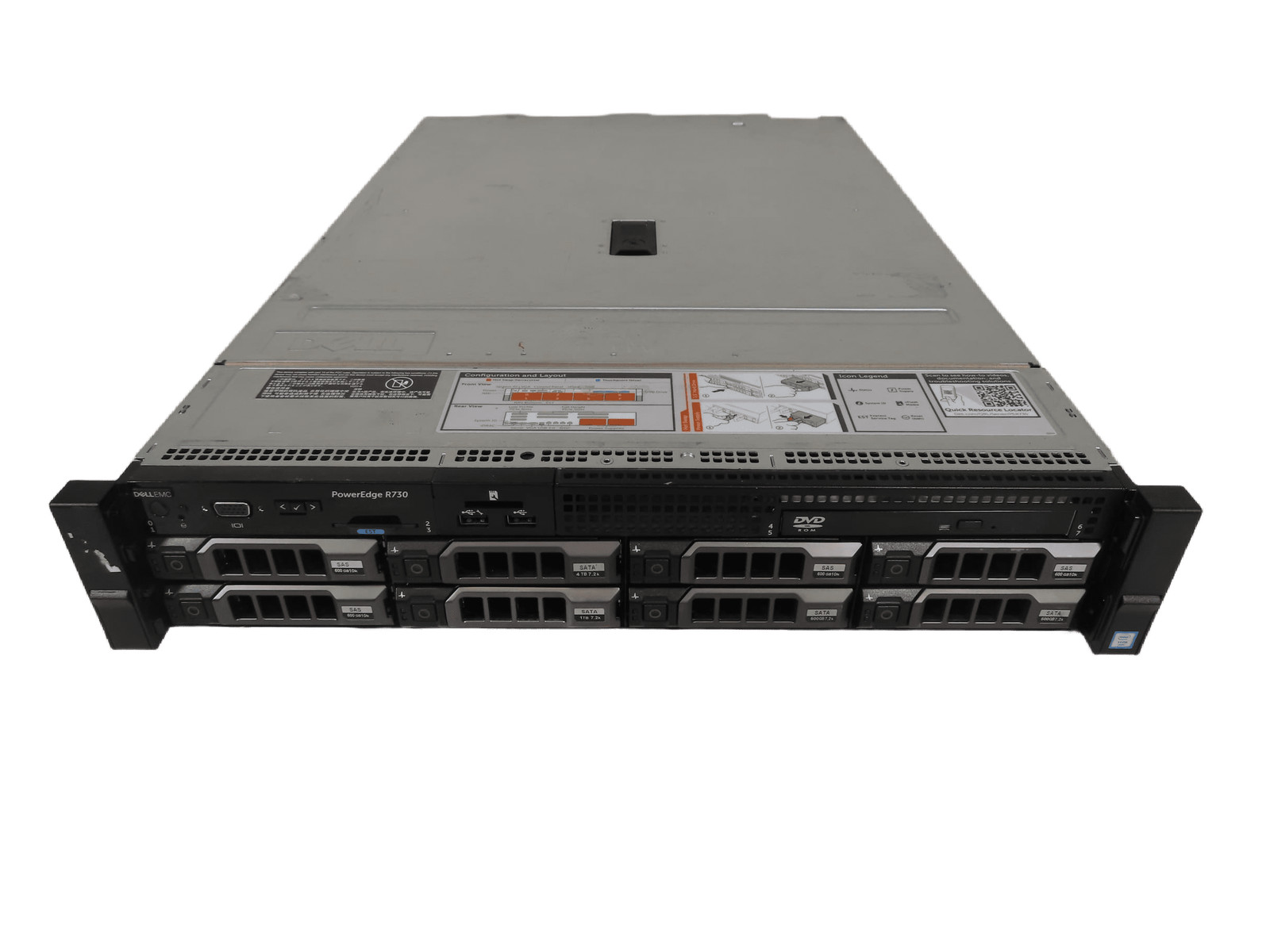 Dell Poweredge R730 8LFF 2x E5-2690 v3 2.6ghz 256gb H730 8x 3.5 Trays 2x 750w