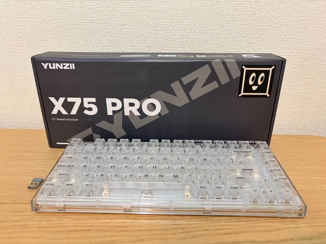 YUNZII X75 PRO Mechanical Keyboard 75% Layout Wireless Bluetooth JP Used Tested
