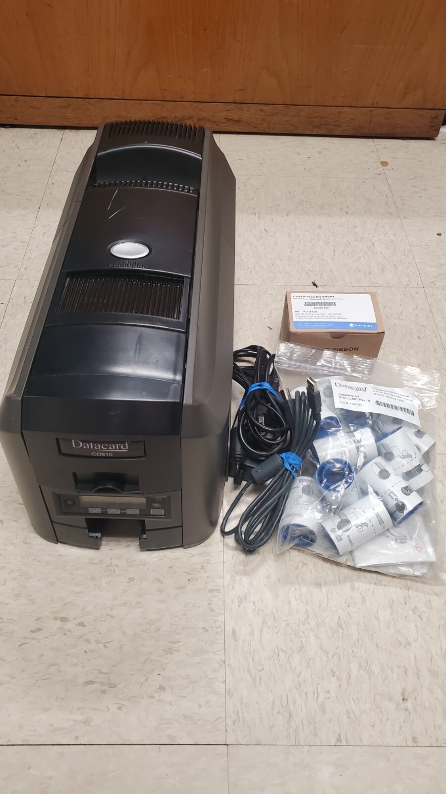 Datacard CD810 Single-Sided Card Printer,  USB, brand new ribon