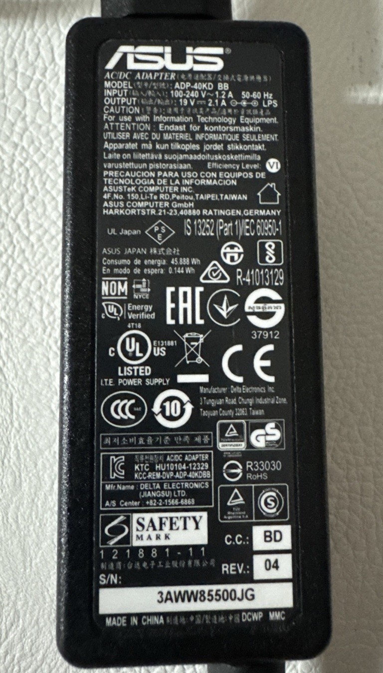 Genuine Asus Monitor Charger AC Adapter Power Supply ADP-40KD BB-Tested-Free Shi