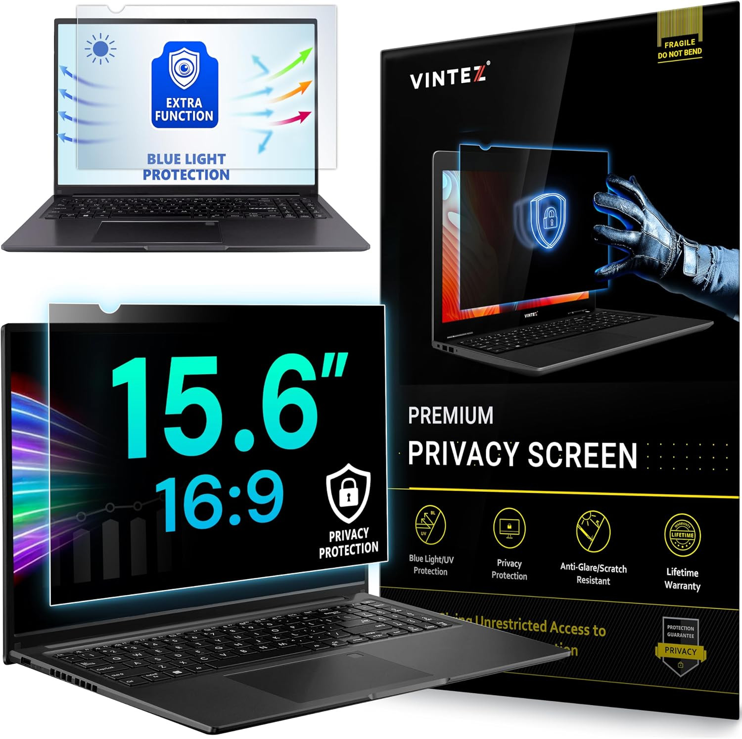 15.6 Inch 16:9 Privacy Screen for Computer Monitor and Laptop - anti Glare