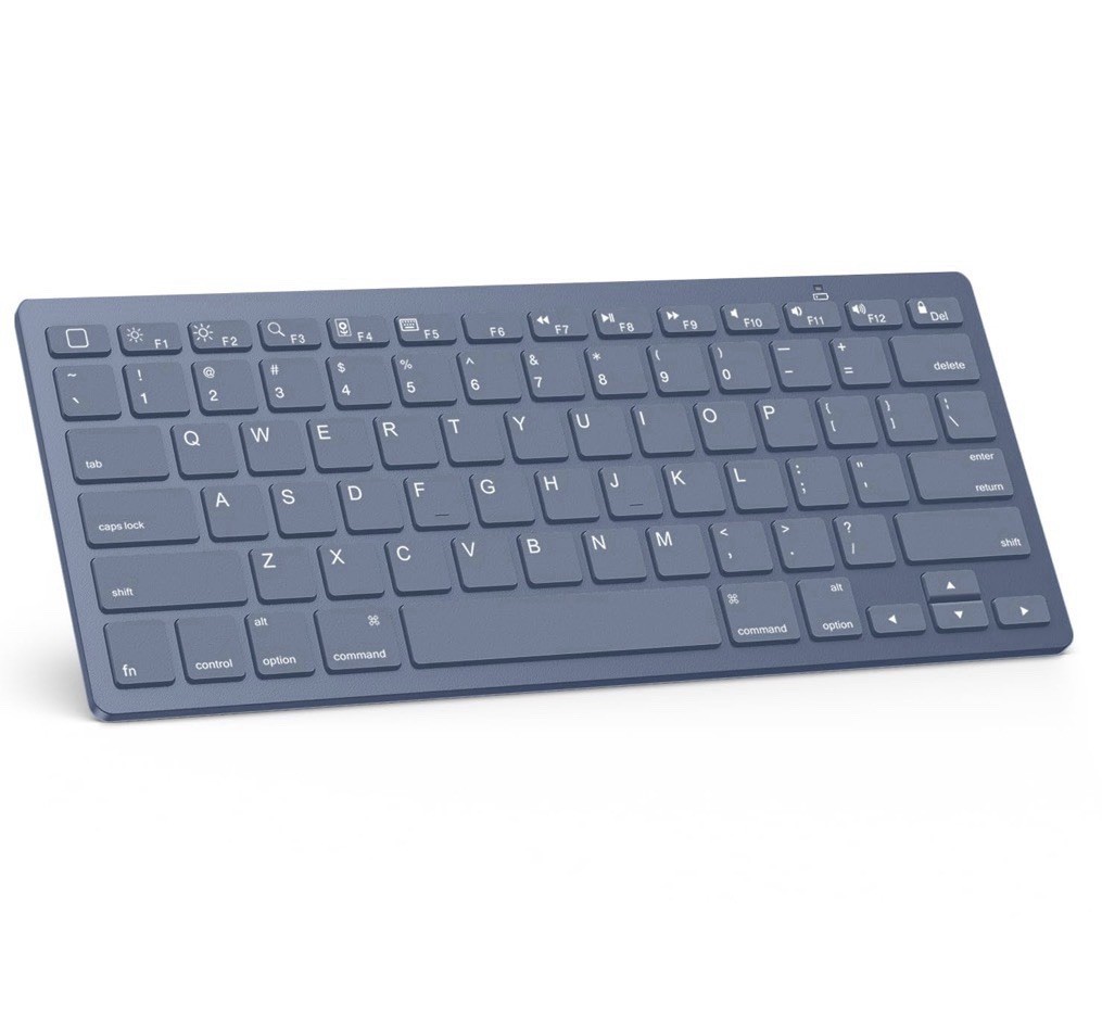 OMOTON Bluetooth Keyboard for iPad/iOS Devices Ultra-Slim Wireless Blue
